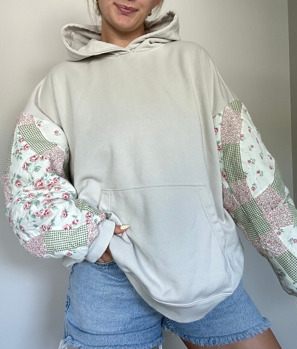 Quilted Sleeve Hoodie