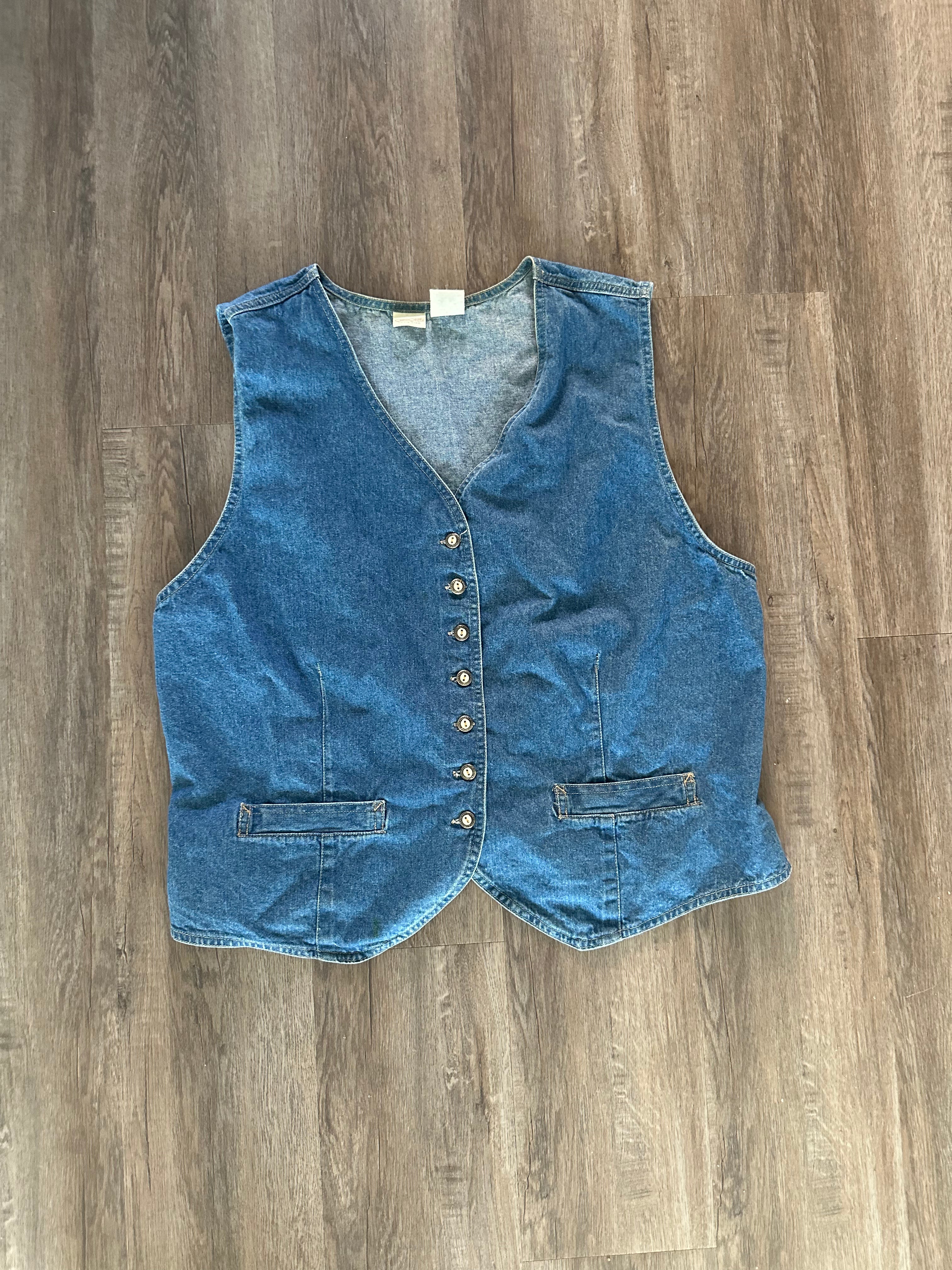 Vintage Cherokee Denim Button Up Vest