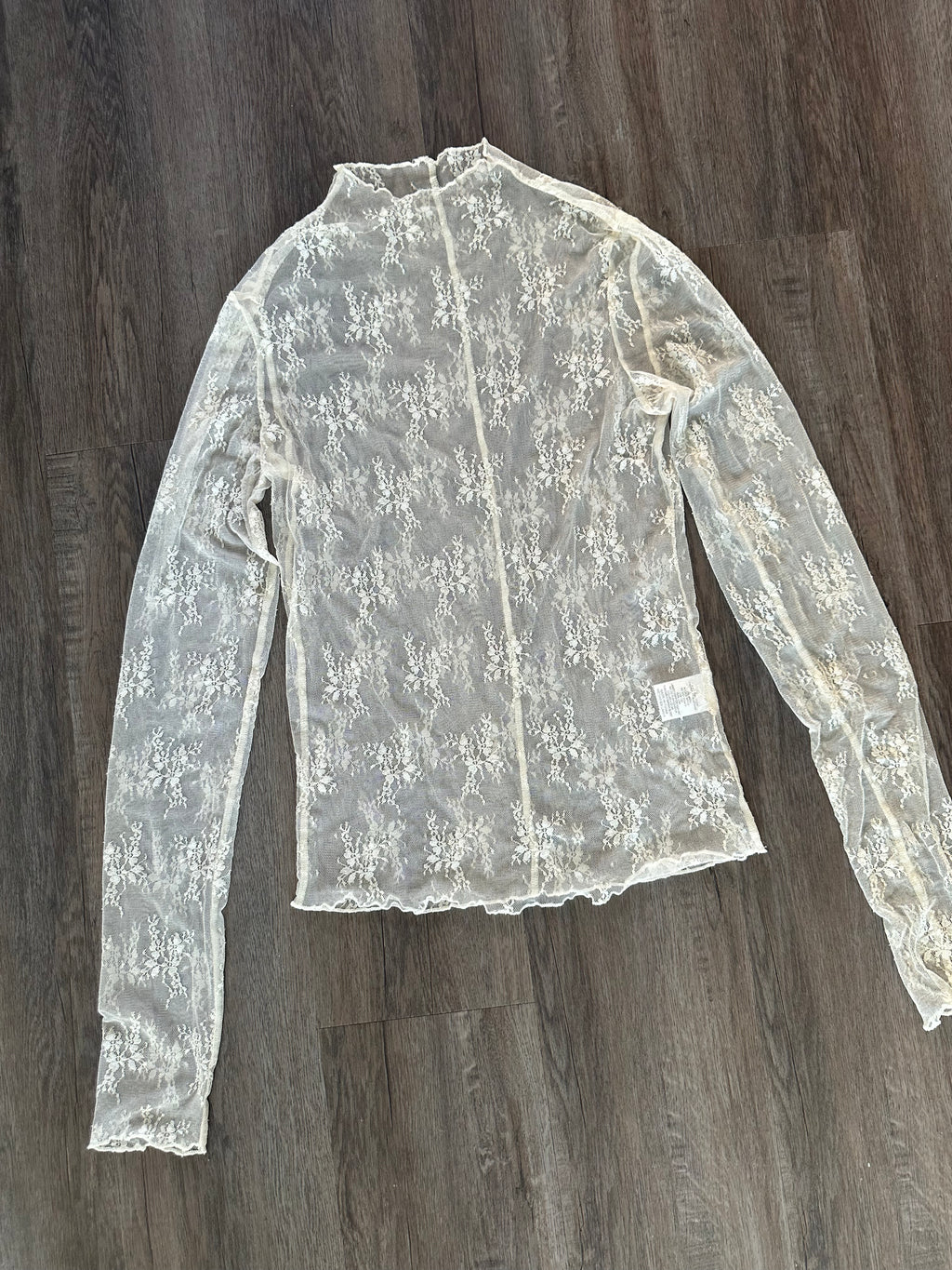 Lace White Layering Long Sleeve Top