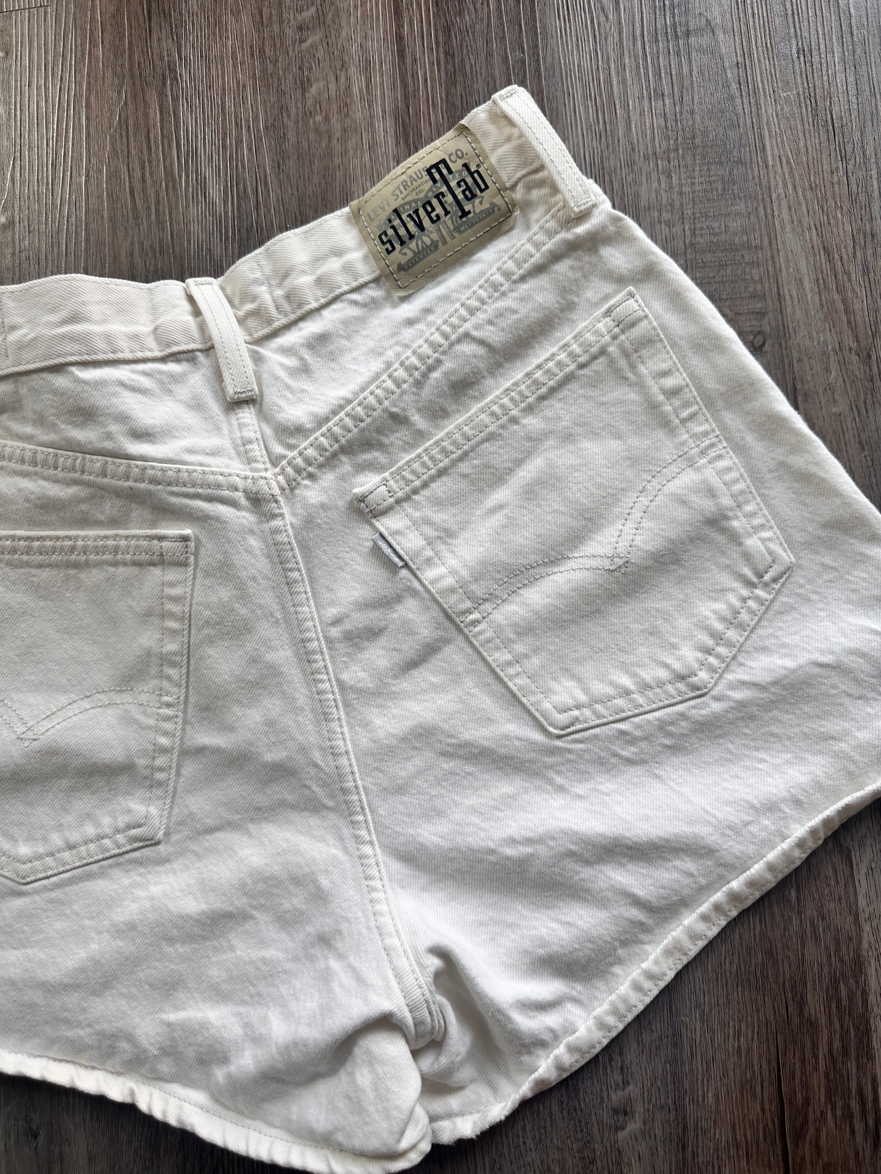 White SilverTab Levis Denim Shorts