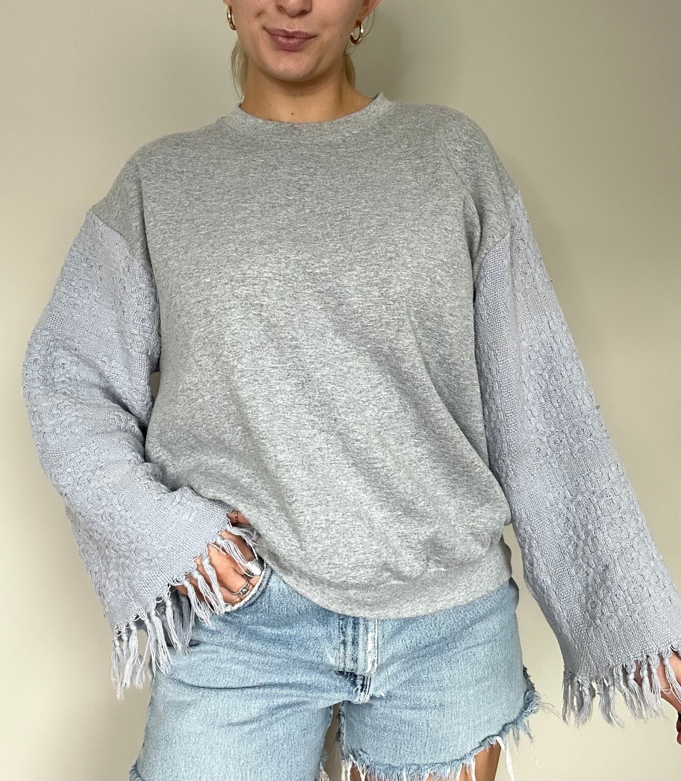 Upcycled Tapestry Sleeve Crewneck
