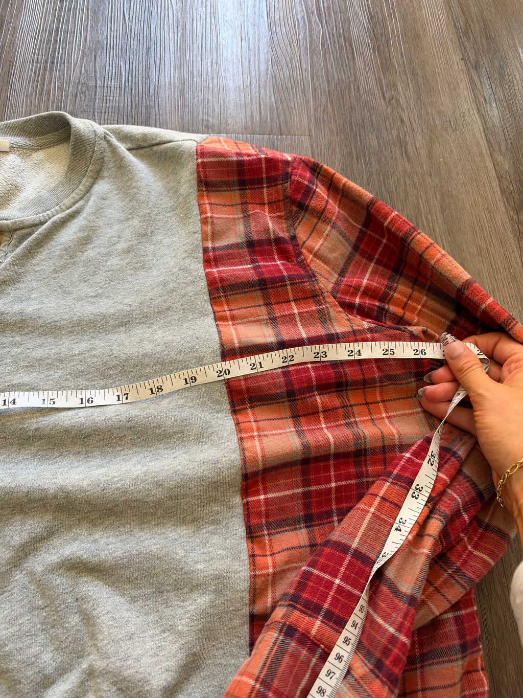Upcycled Fall Flannel Crewneck