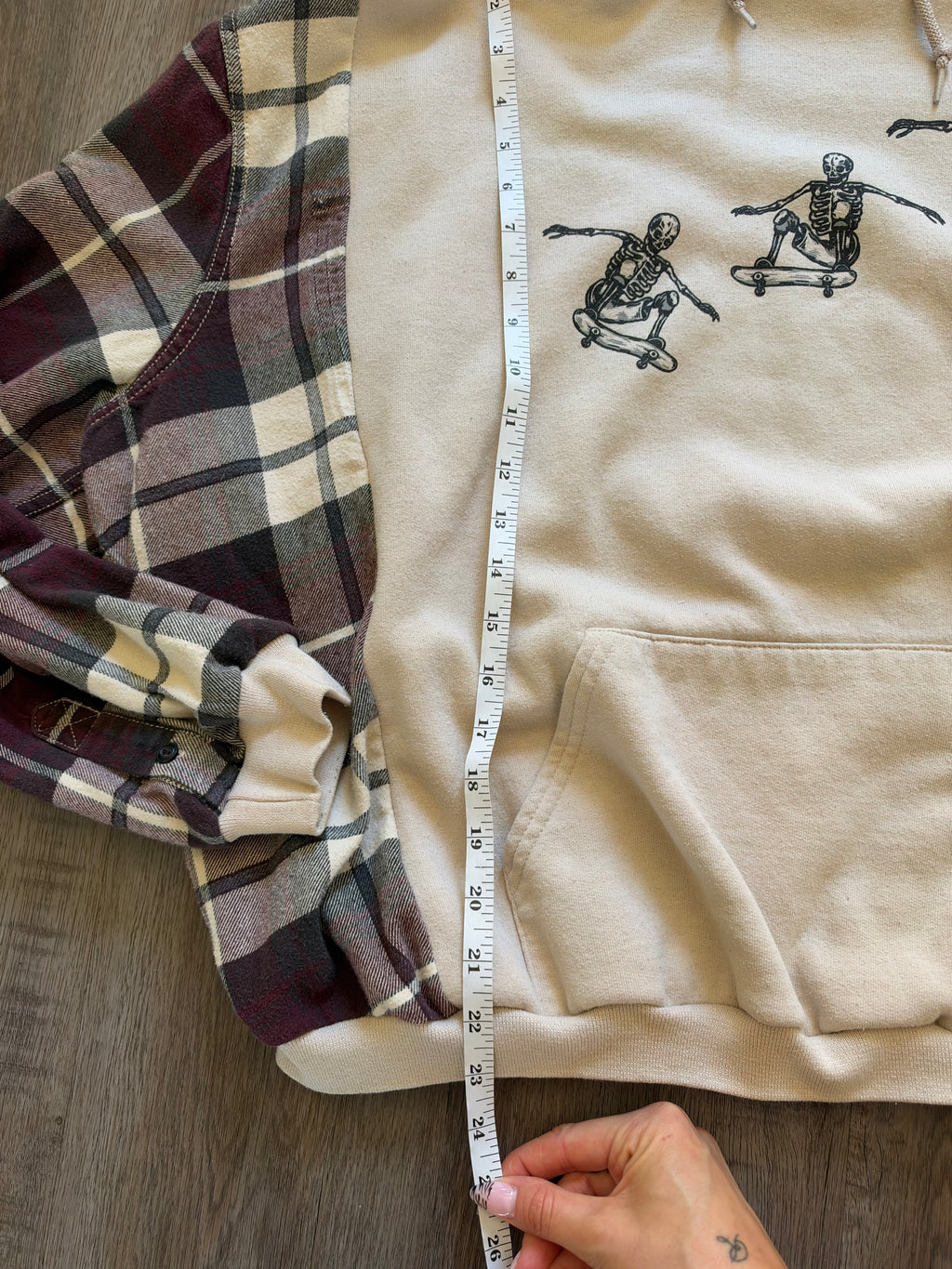 Upcycled Skeleton Hoodie