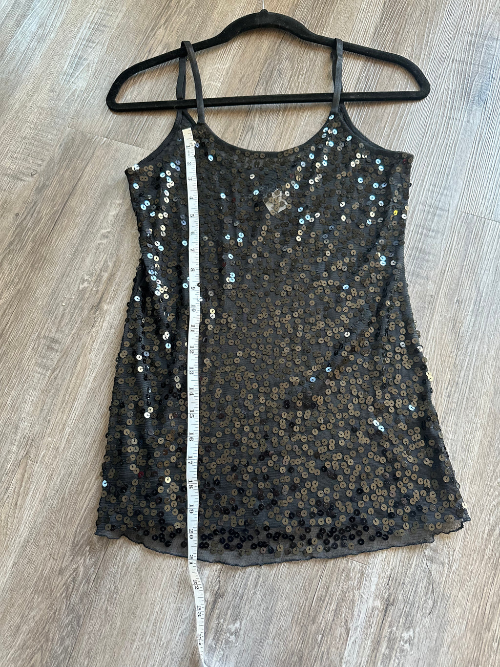 Sequin Black Tank Top