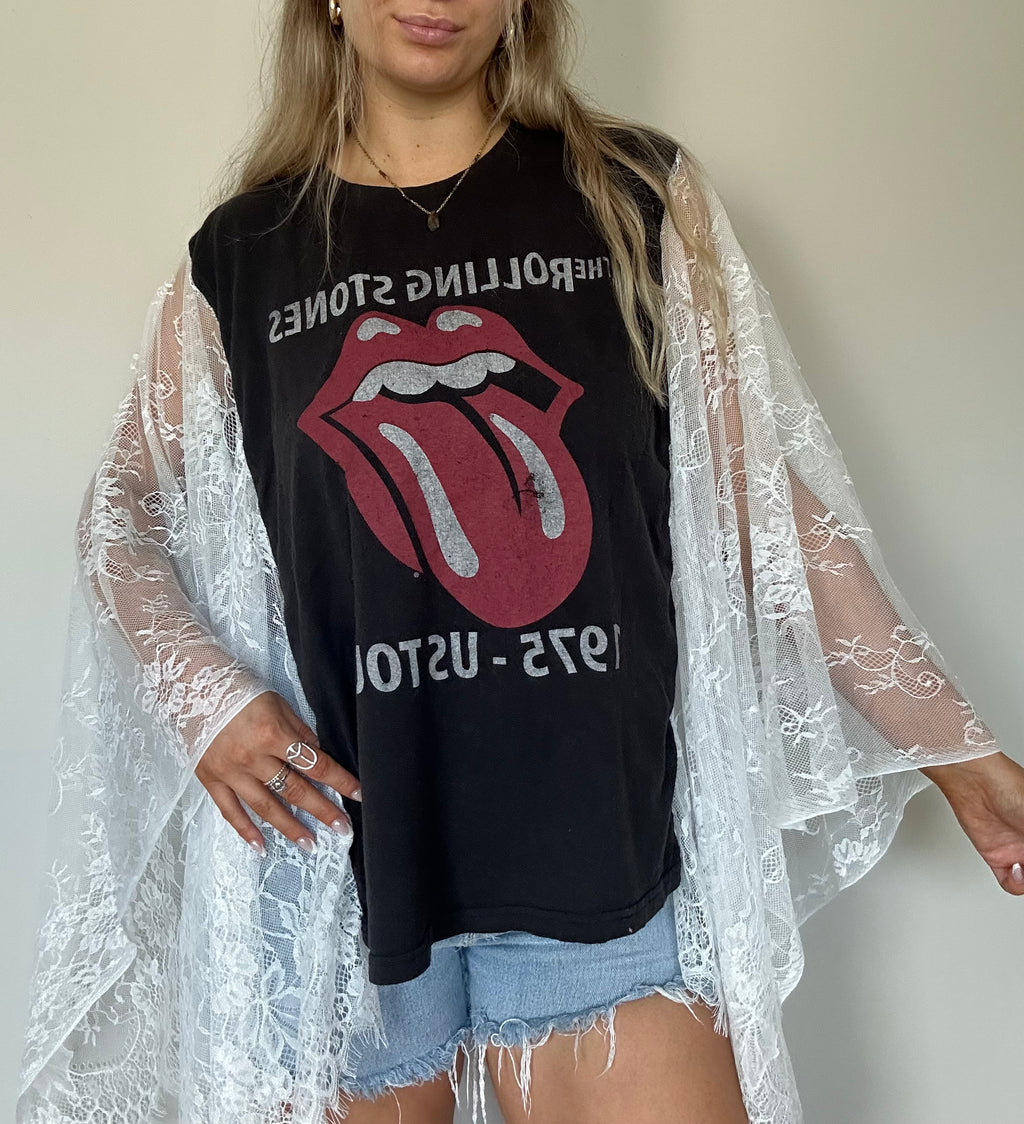 Upcycled Rolling Stones Tee