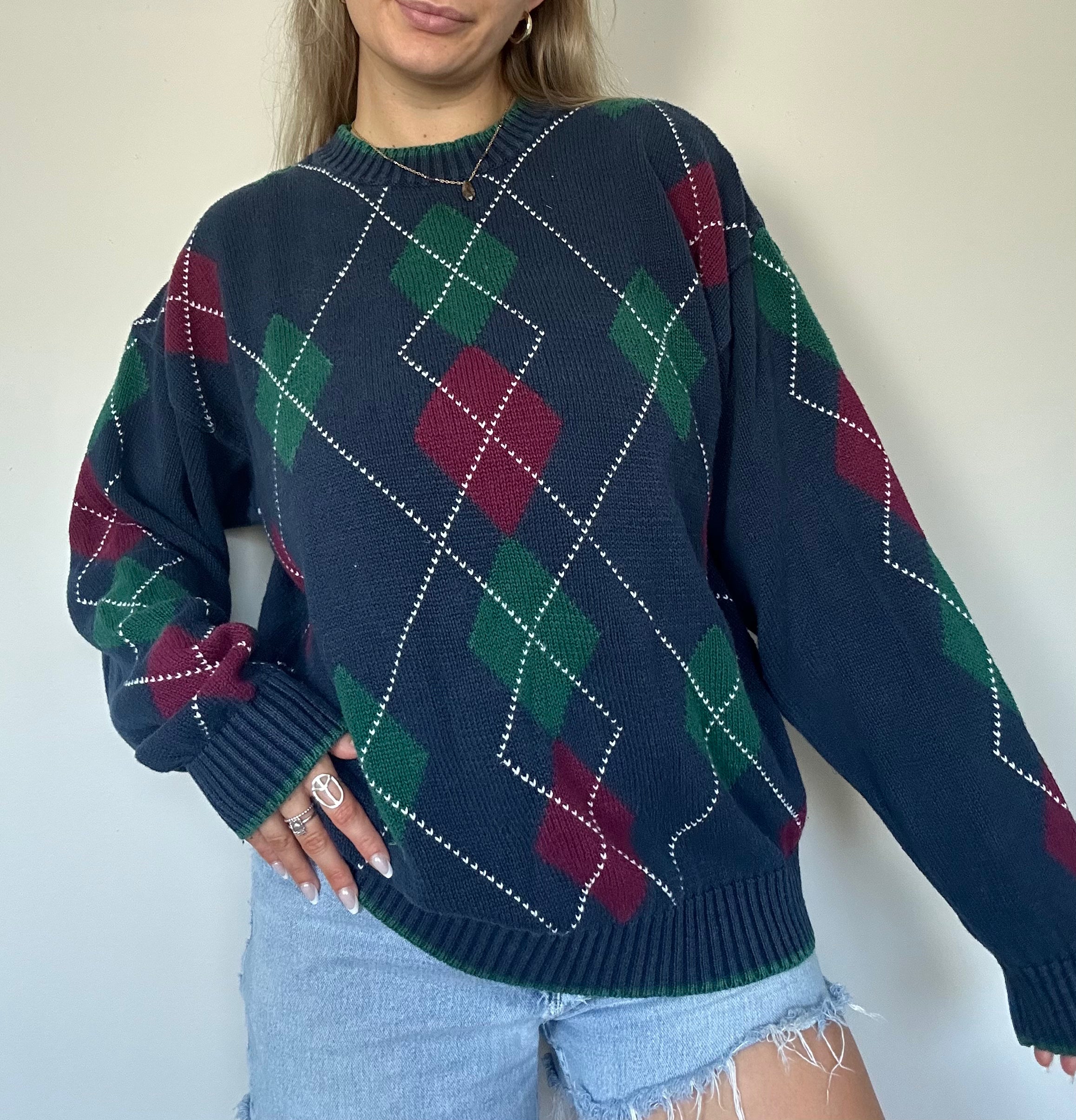 90s Argyle Sweater