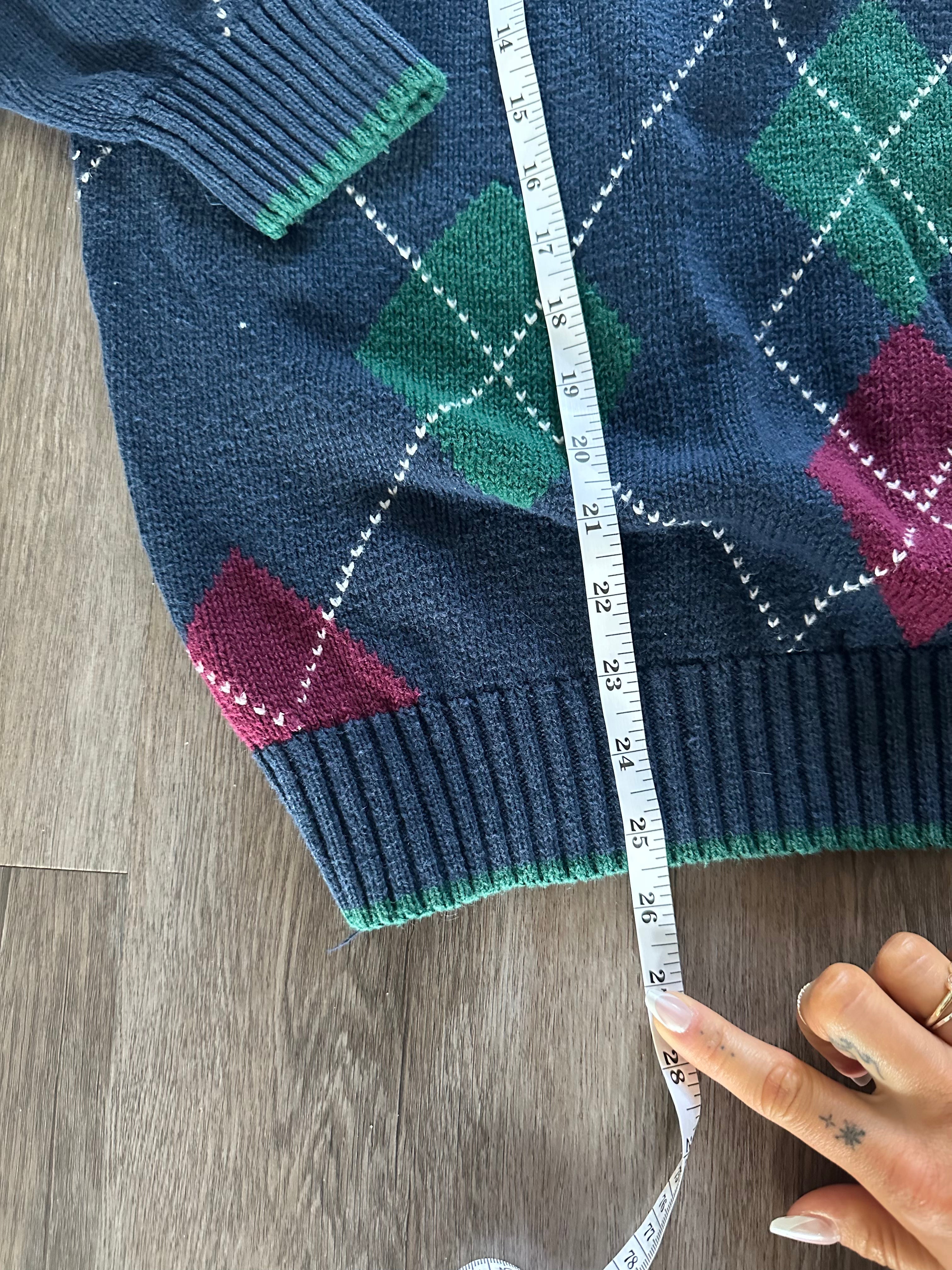 90s Argyle Sweater