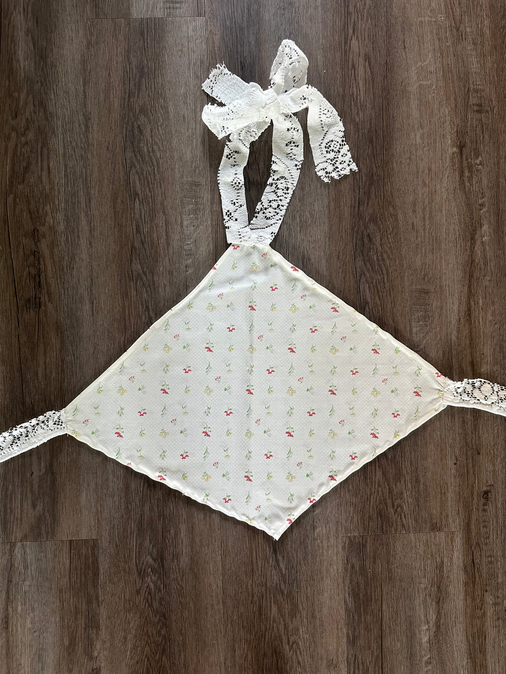 Handmade Lace Halter Floral Top