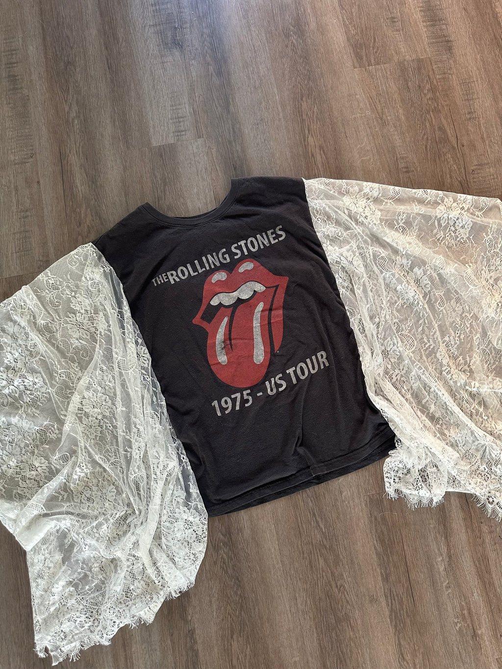 Upcycled Rolling Stones Tee