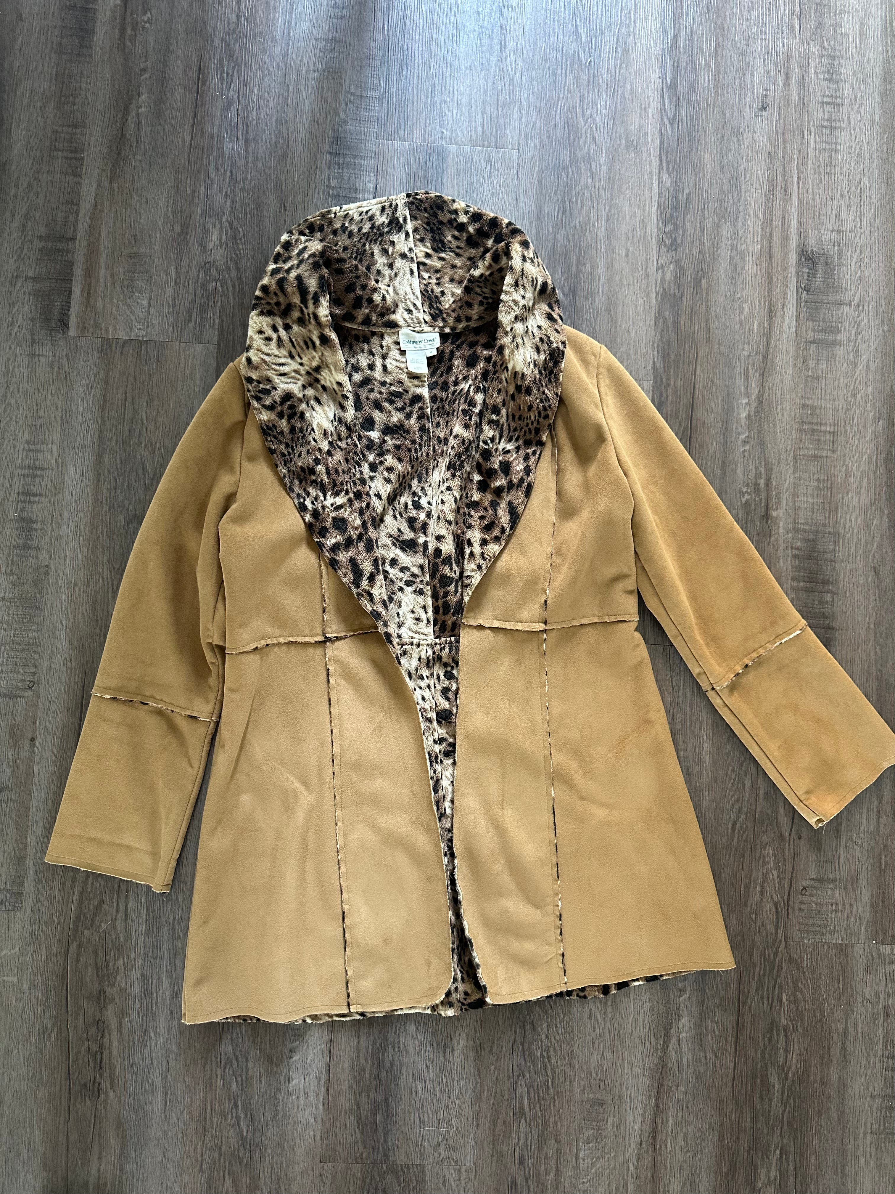 Vintage Cheetah Faux Fur Lined Coat