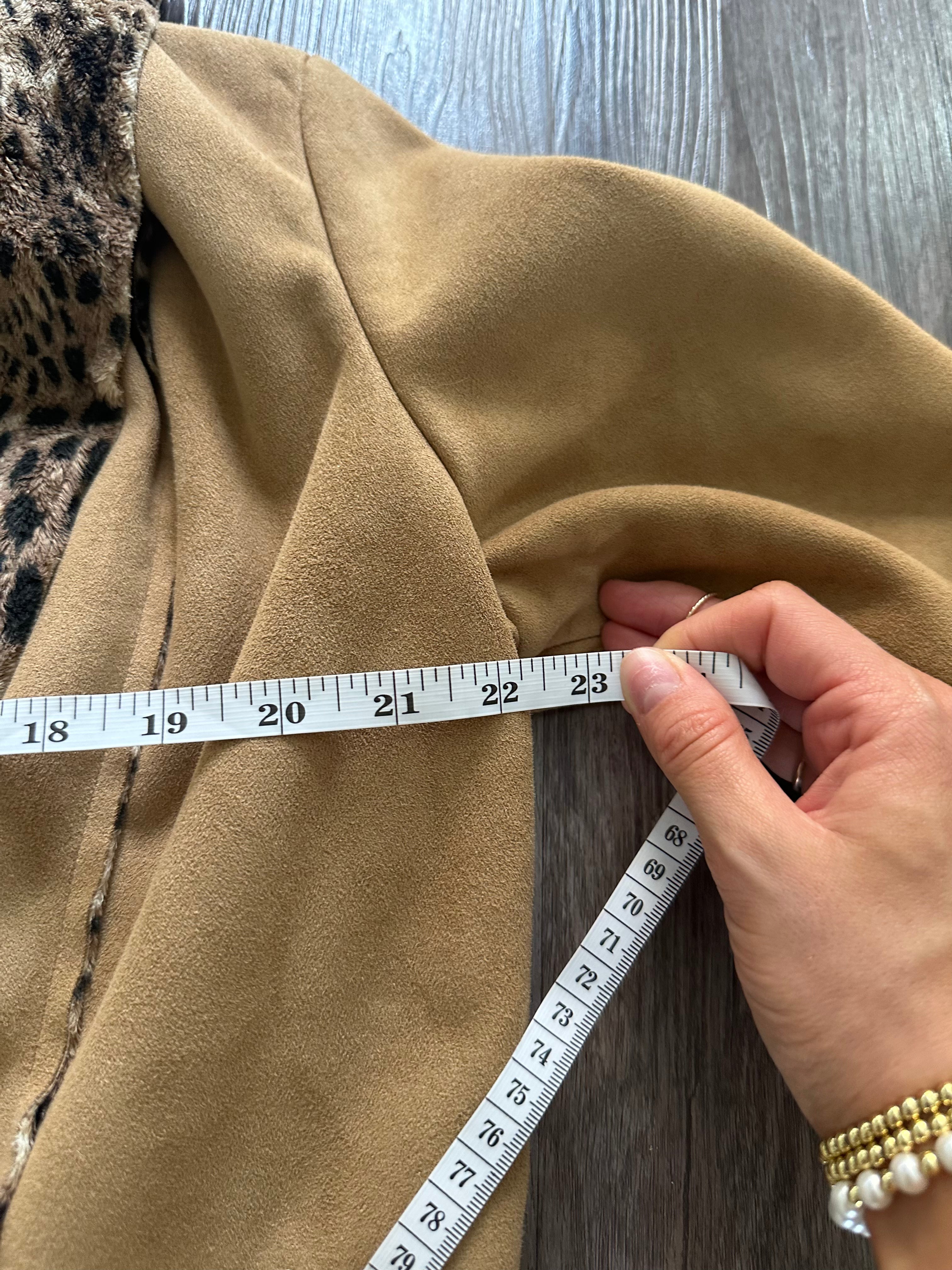 Vintage Cheetah Faux Fur Lined Coat