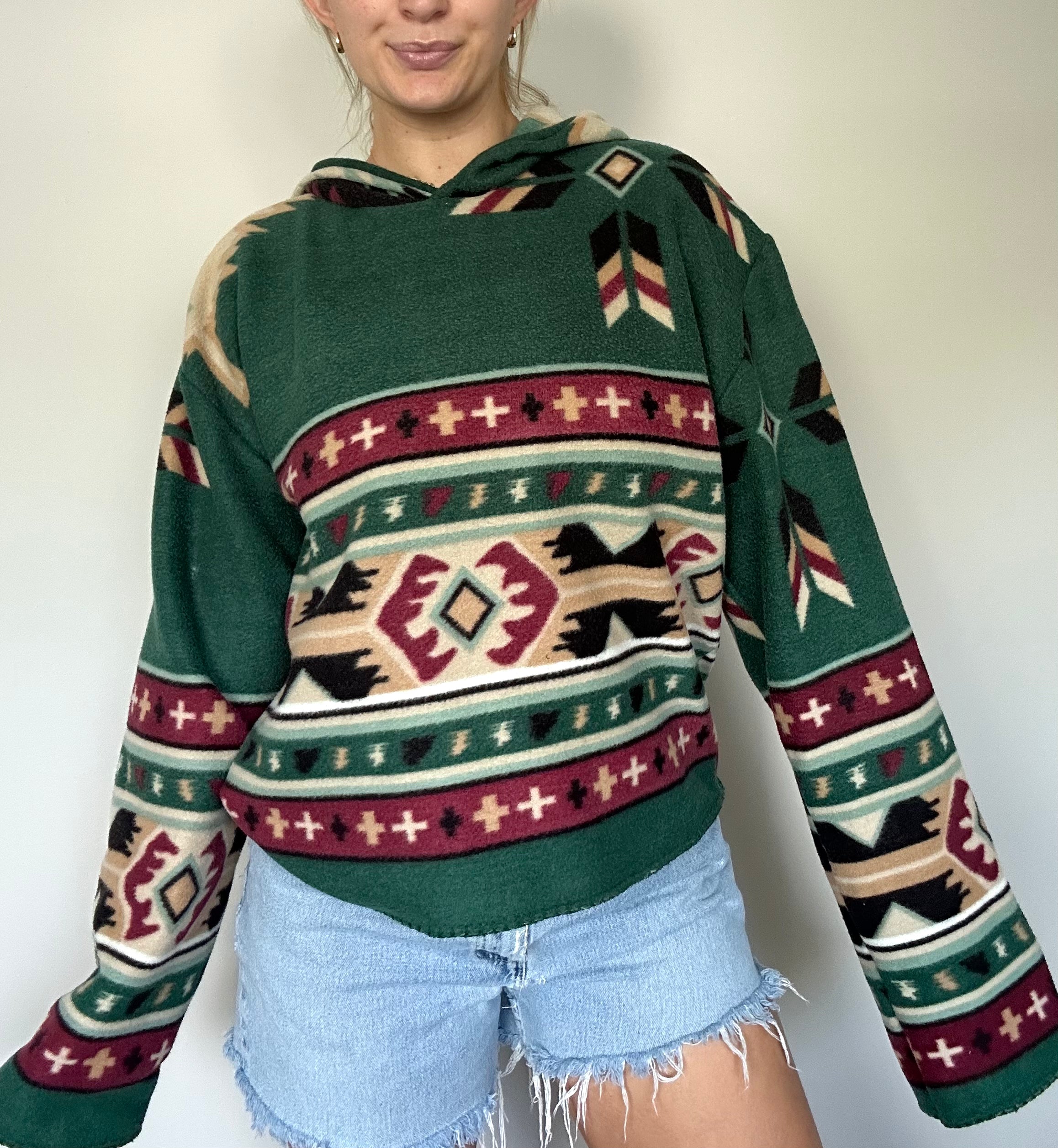 Handmade Blanket Hoodie Sweatshirt