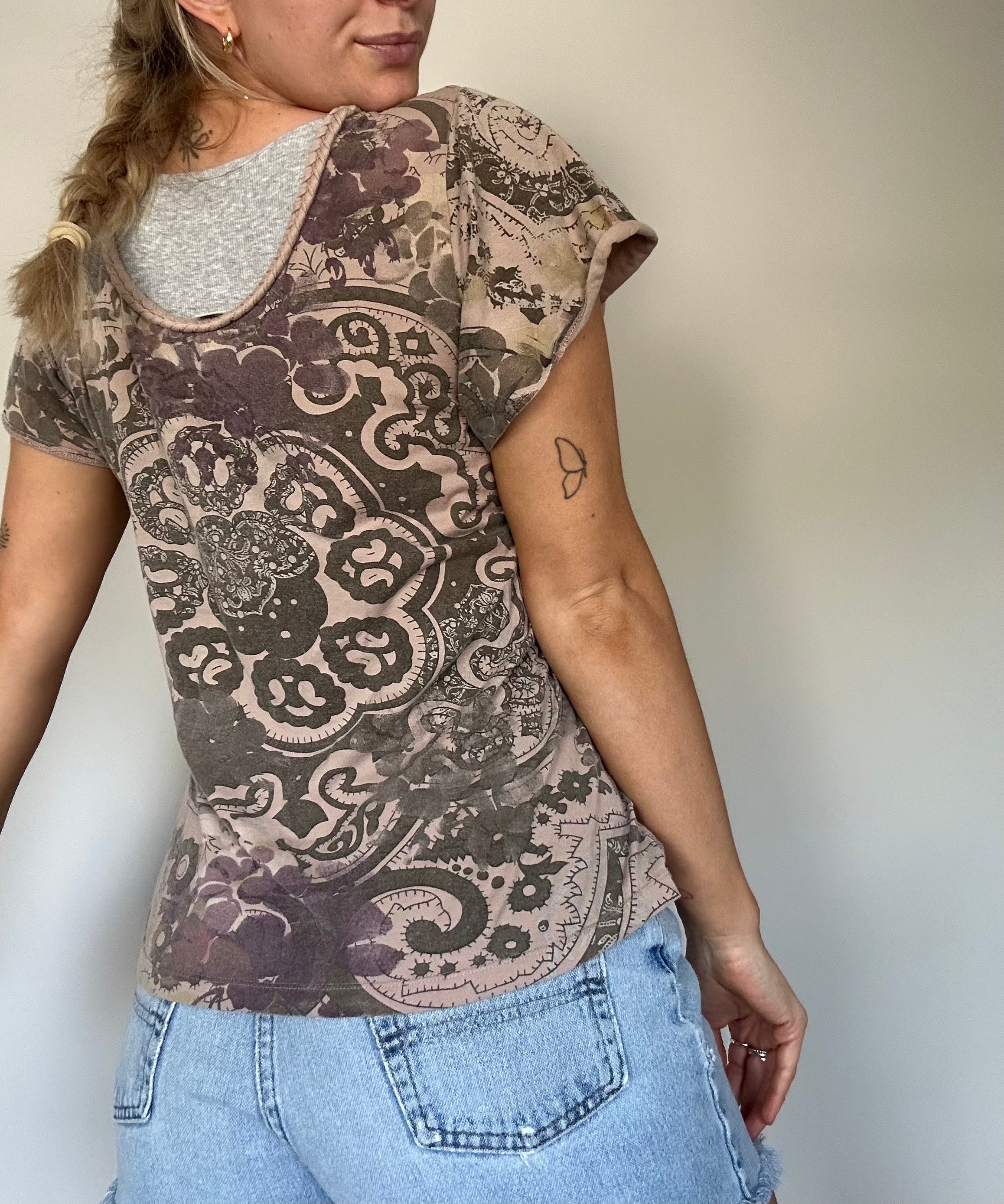 Y2K Lucky Brand Butterfly Top