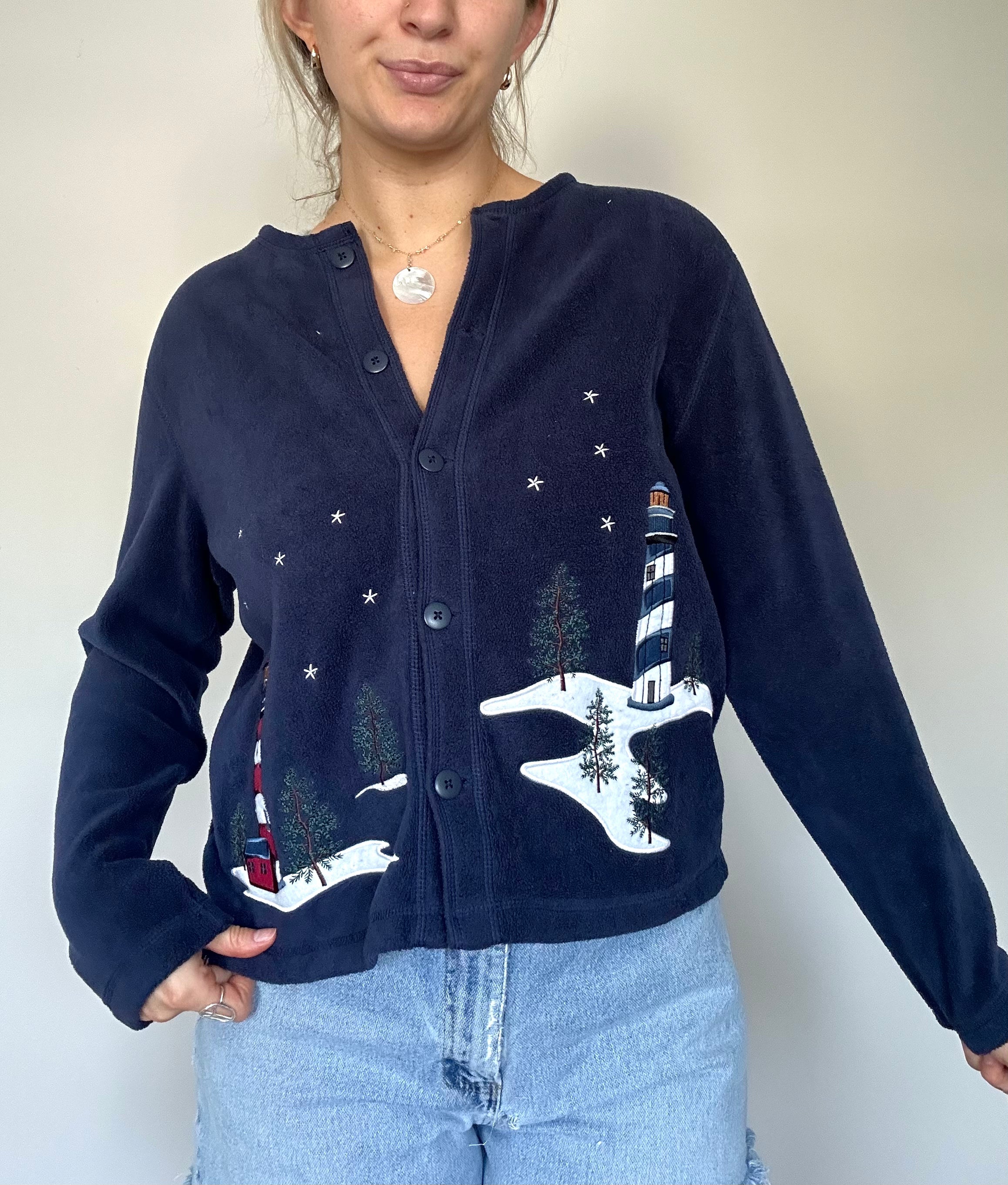 Fleece Lighthouse Cardigan