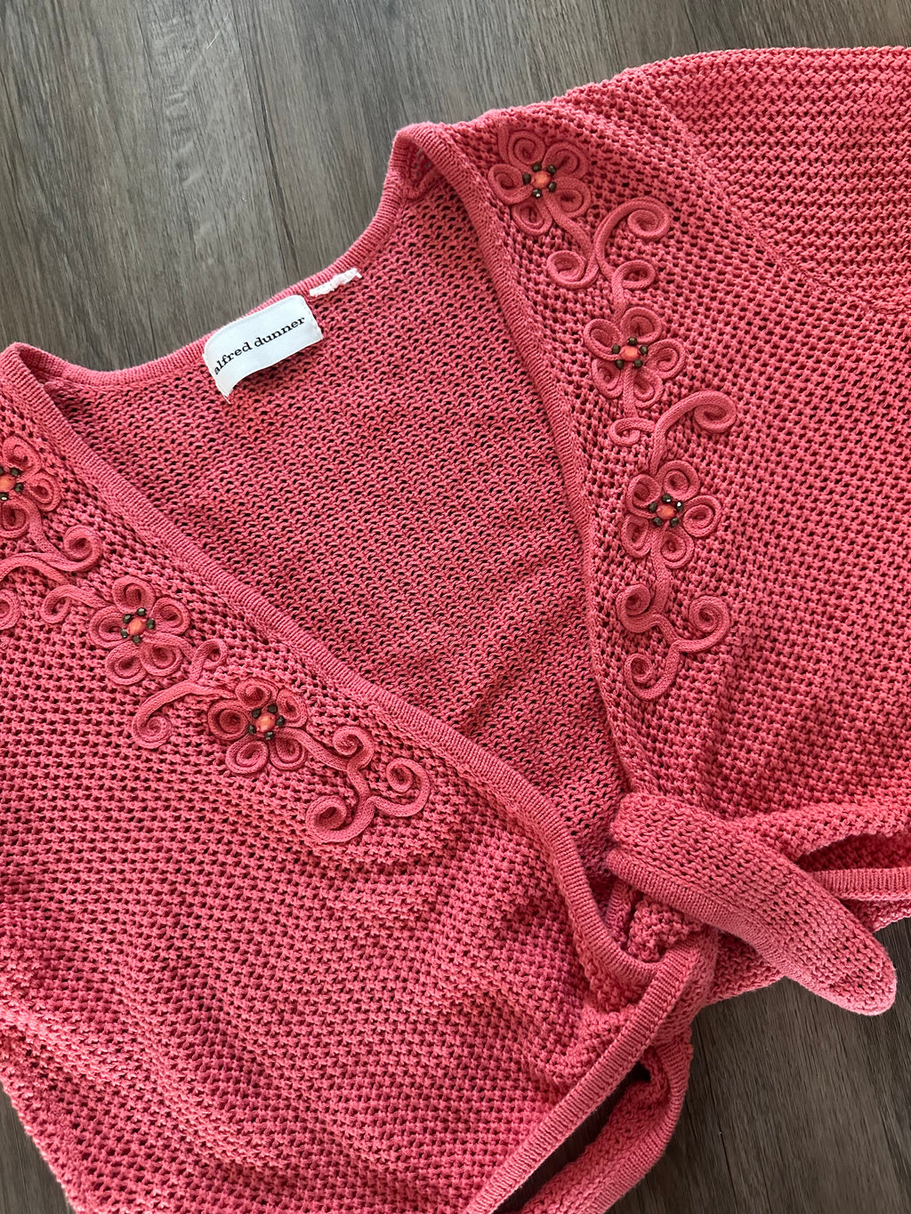 Floral Tie Front Cardigan