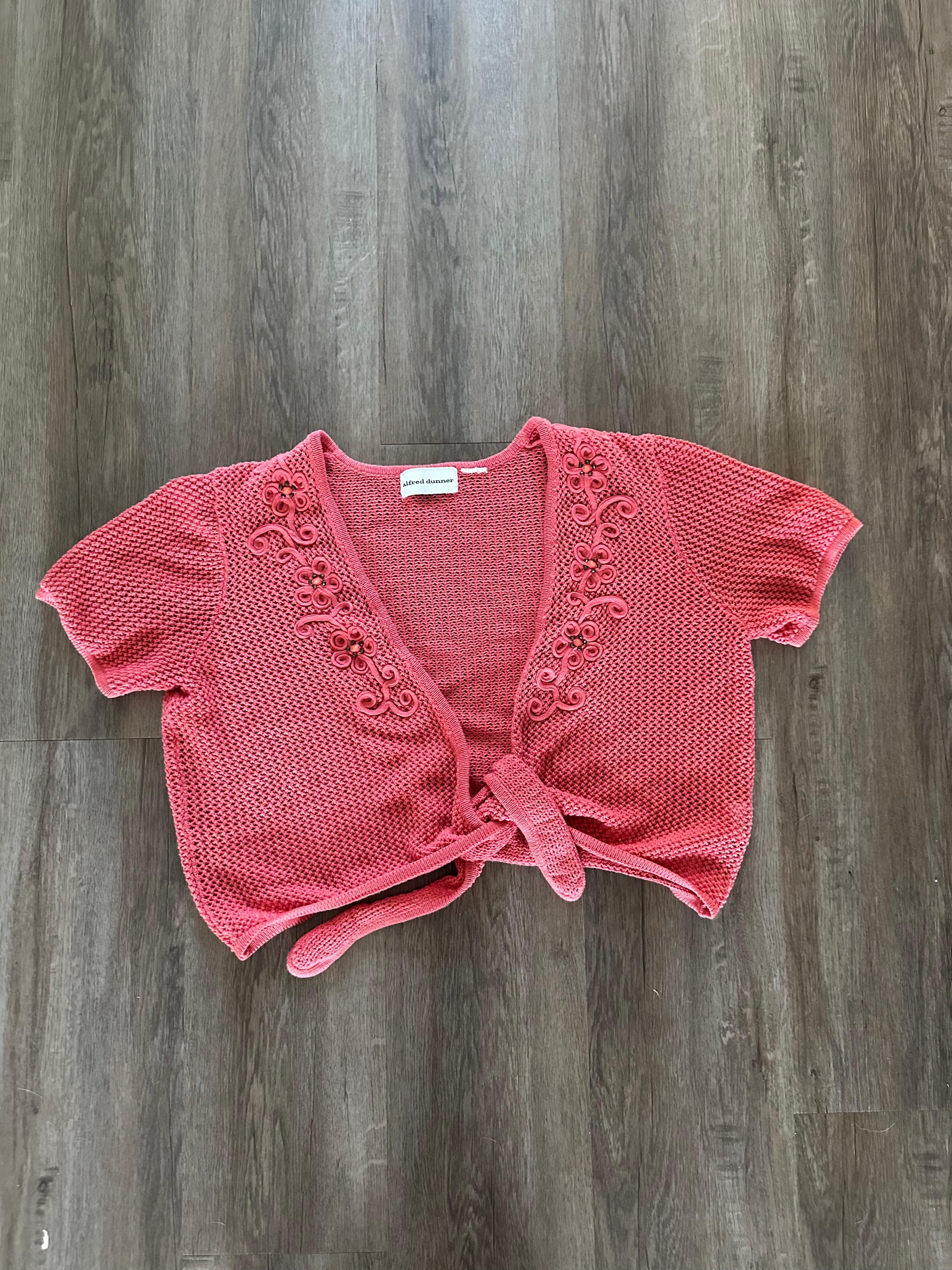 Floral Tie Front Cardigan