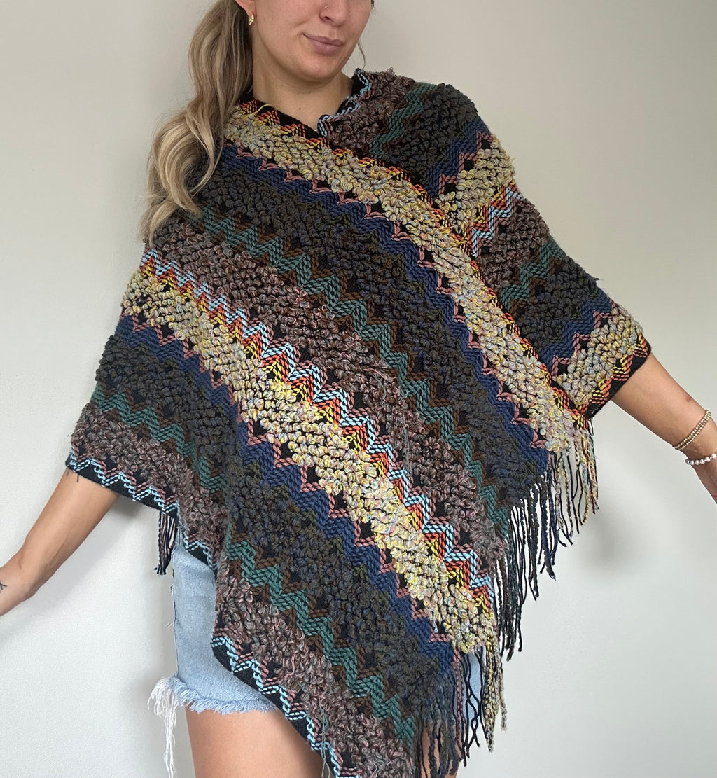 Vintage Fringe Poncho