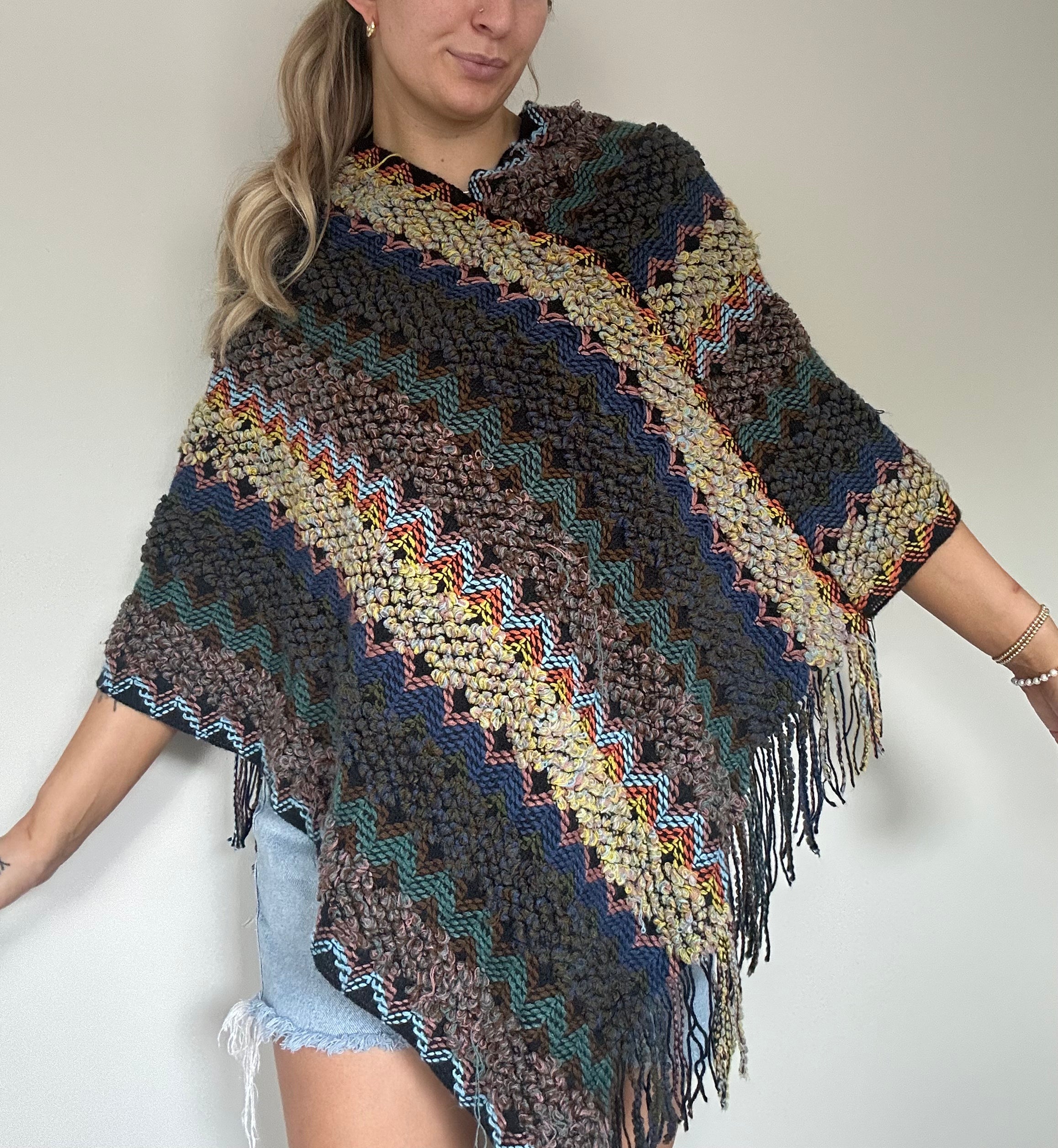 Vintage Fringe Poncho