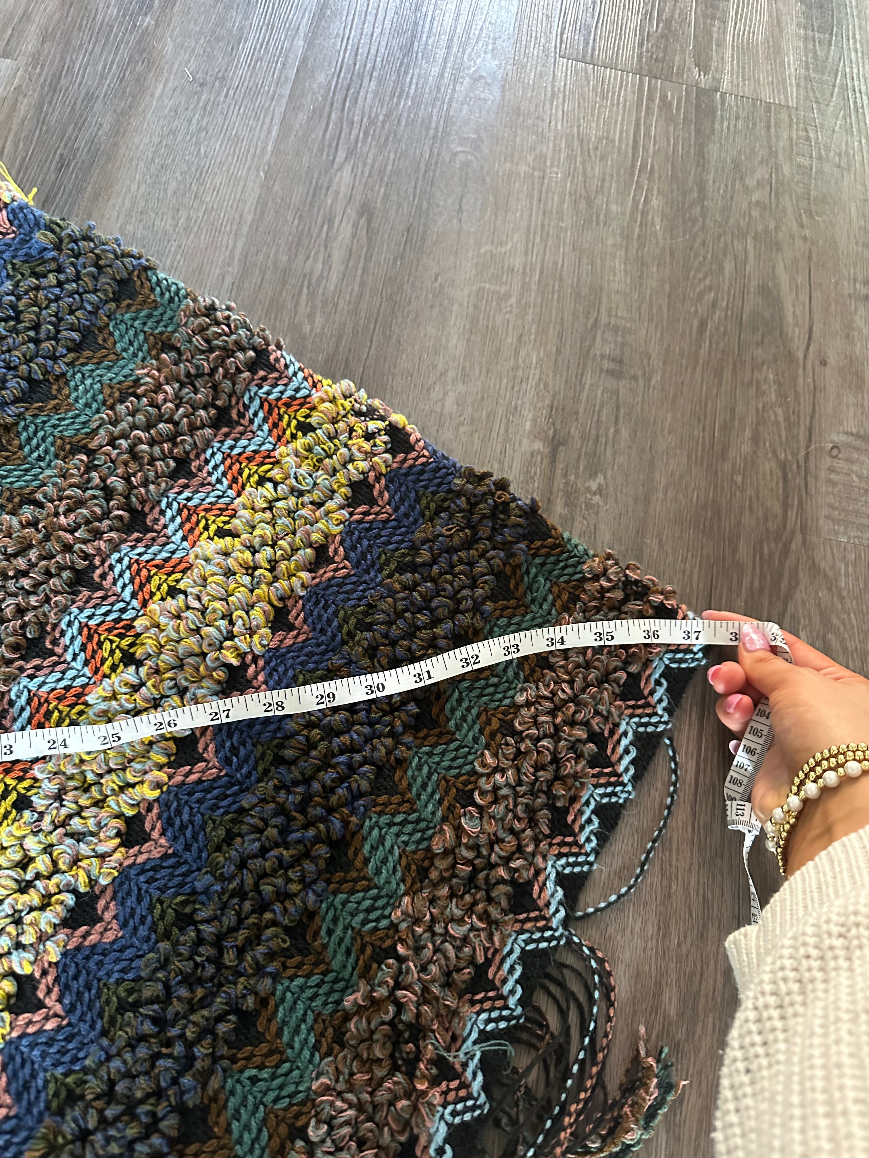 Vintage Fringe Poncho
