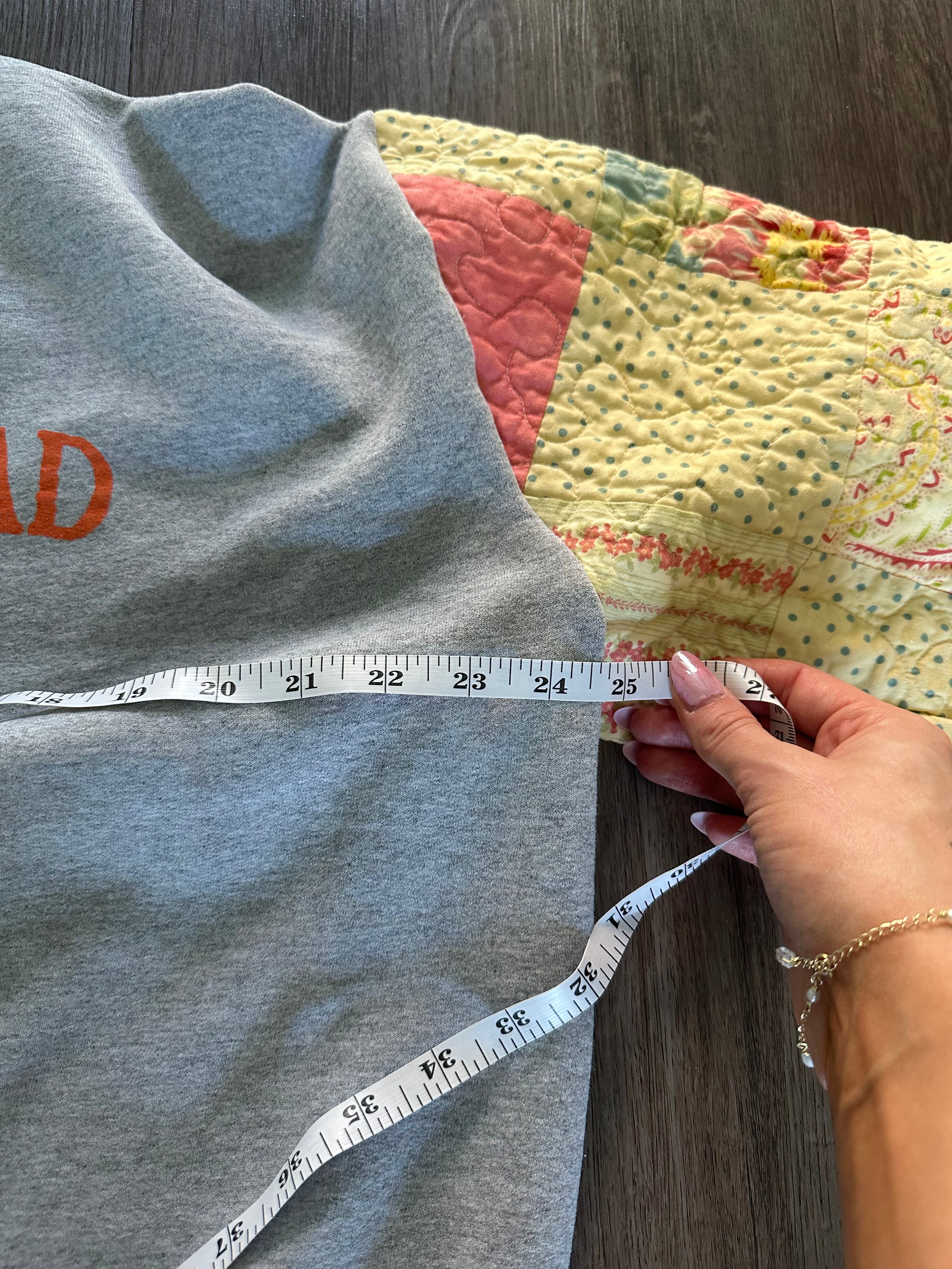 Upcycled Quilted Sleeve Crewneck