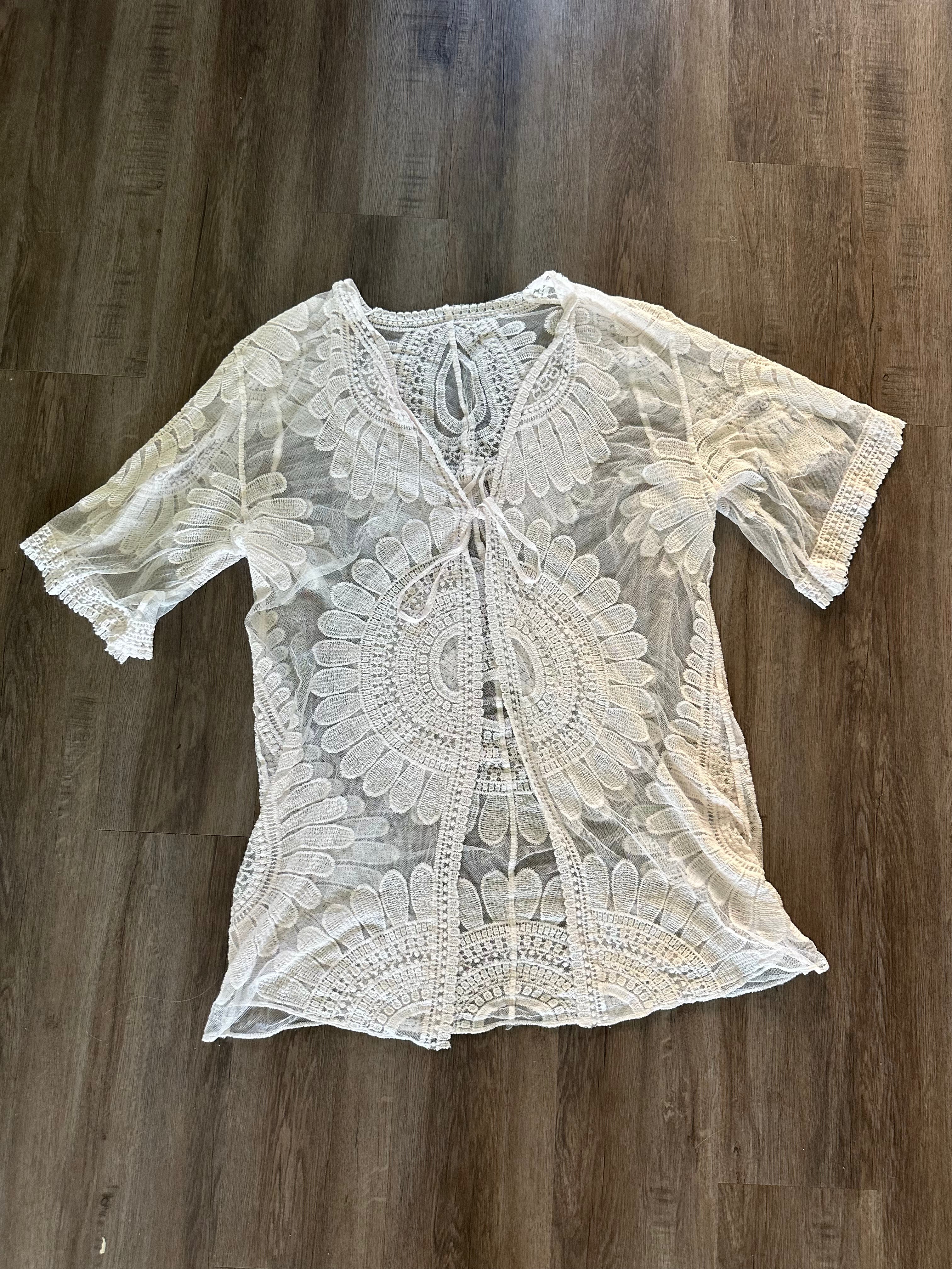 Boho Tie Front Flowy Cardigan