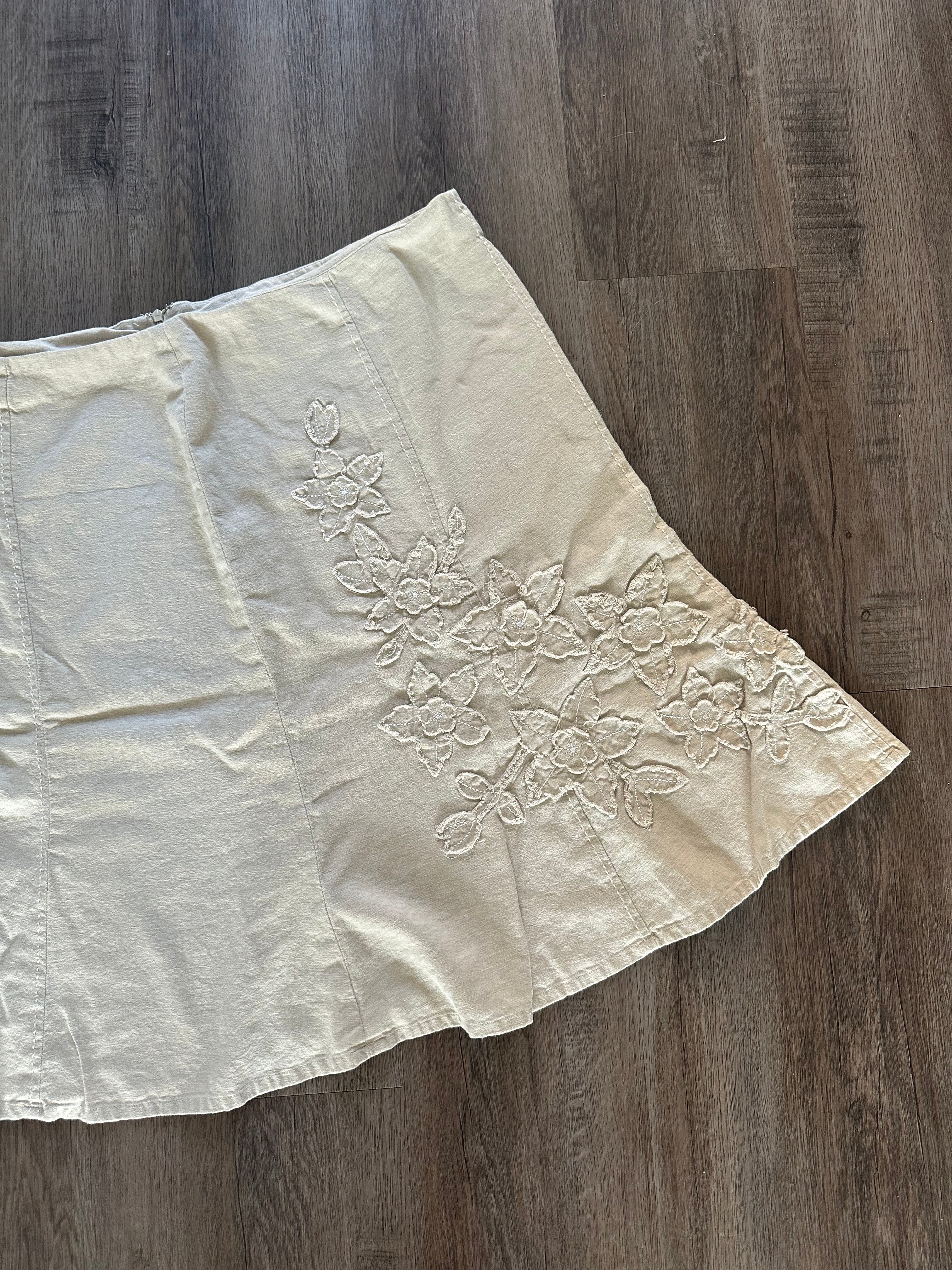 Vintage Floral Midi Skirt