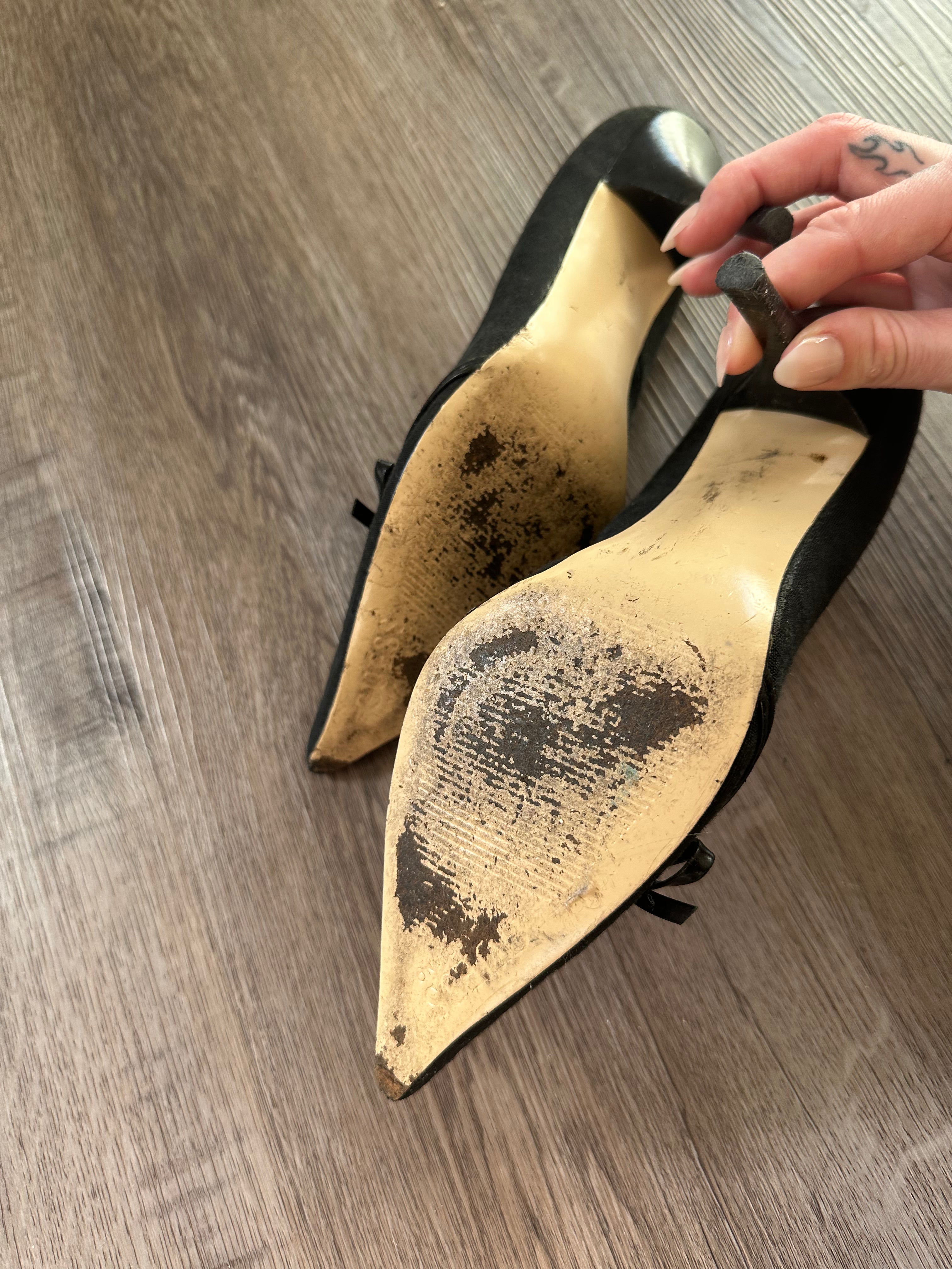 Black Guess Pointed Toe Heels