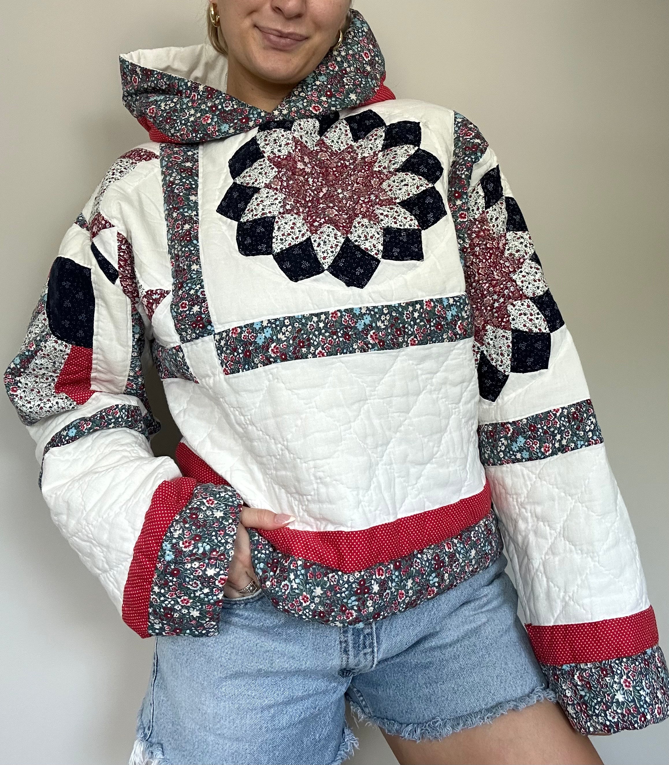 Handmade Quilted Hoodie