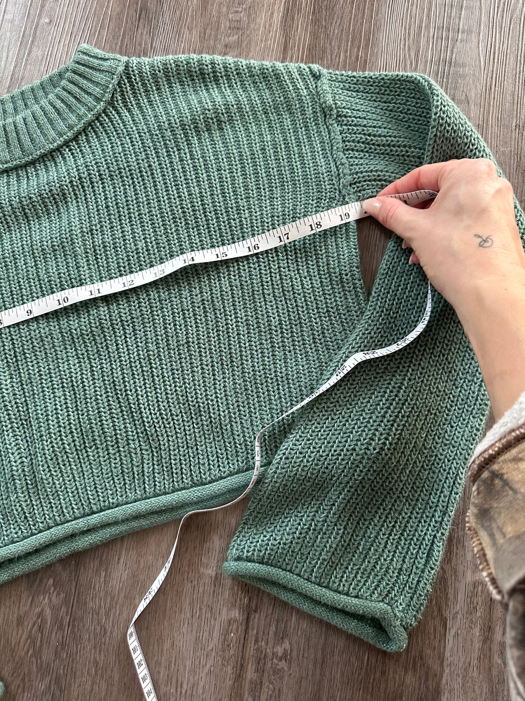 Green Cropped Sweater
