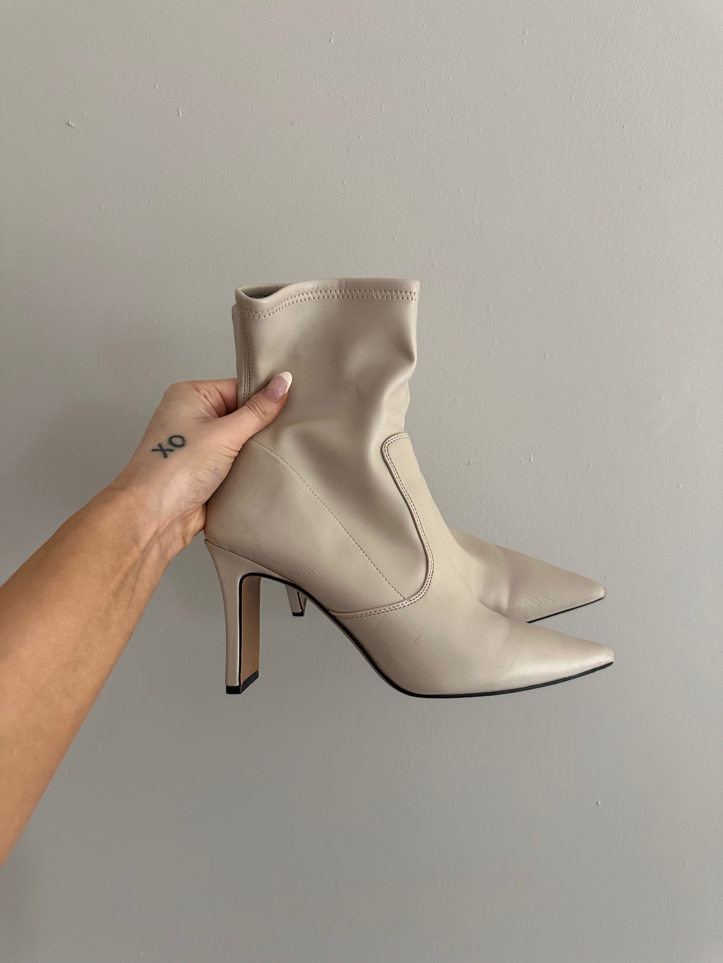 Franco Sarto Faux Leather Heeled Boots