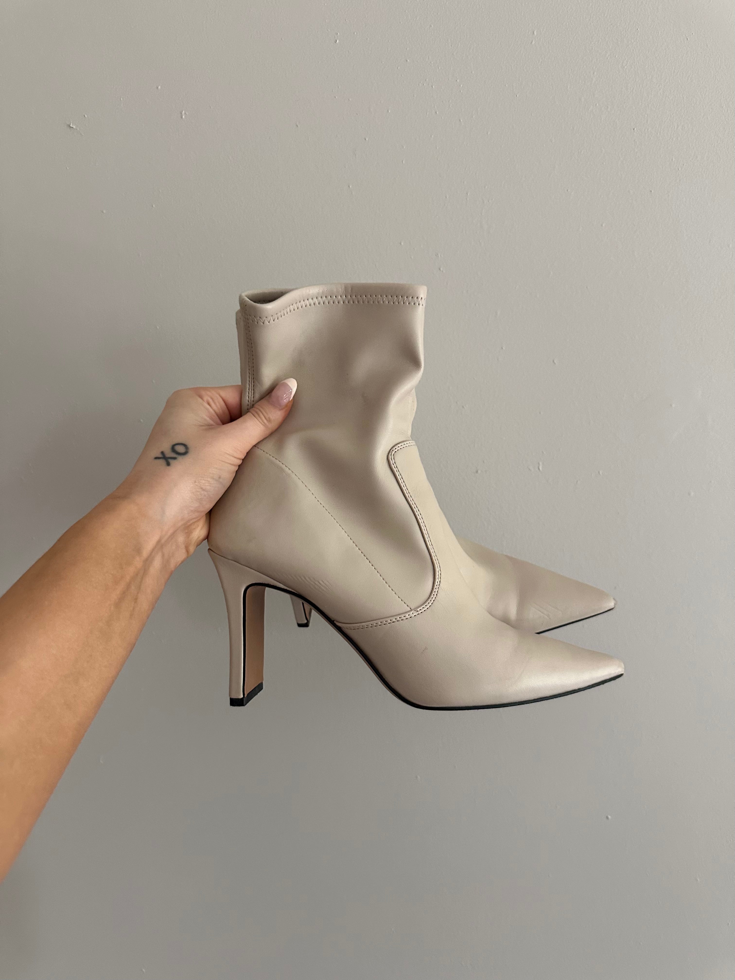 Franco Sarto Faux Leather Heeled Boots