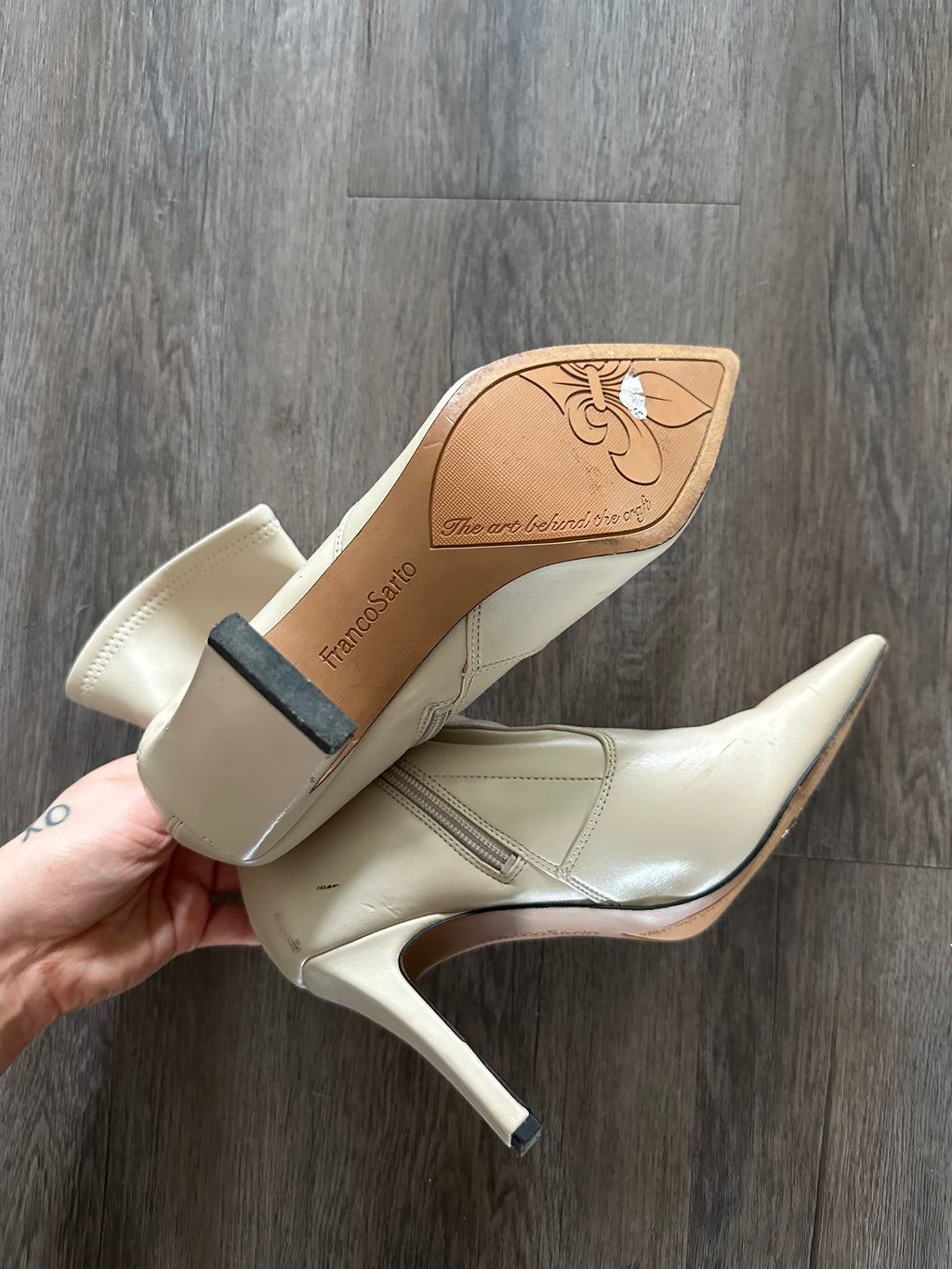 Franco Sarto Faux Leather Heeled Boots