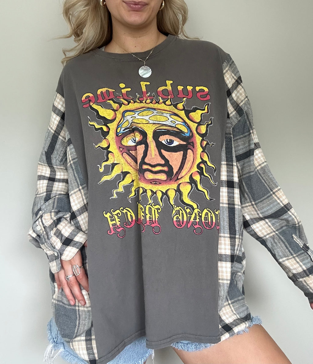 Upcycled Sublime Flannel Tee