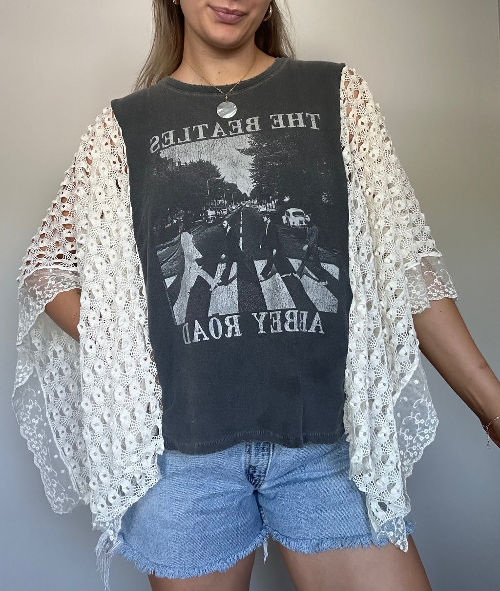 Upcycled Beatles Graphic Tee