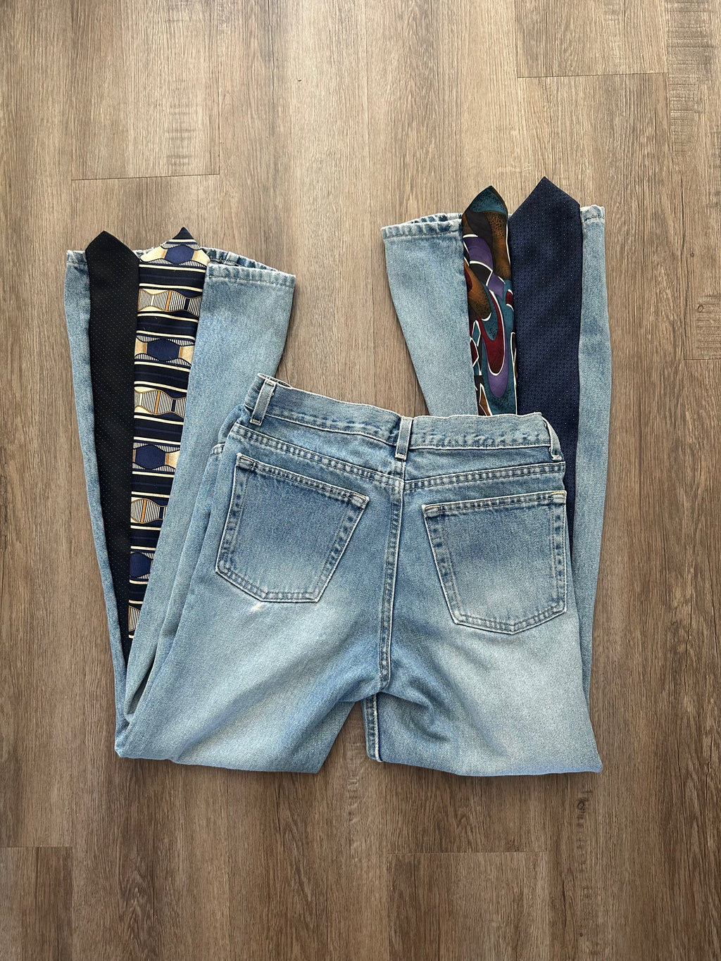 Upcycled Necktie Jeans