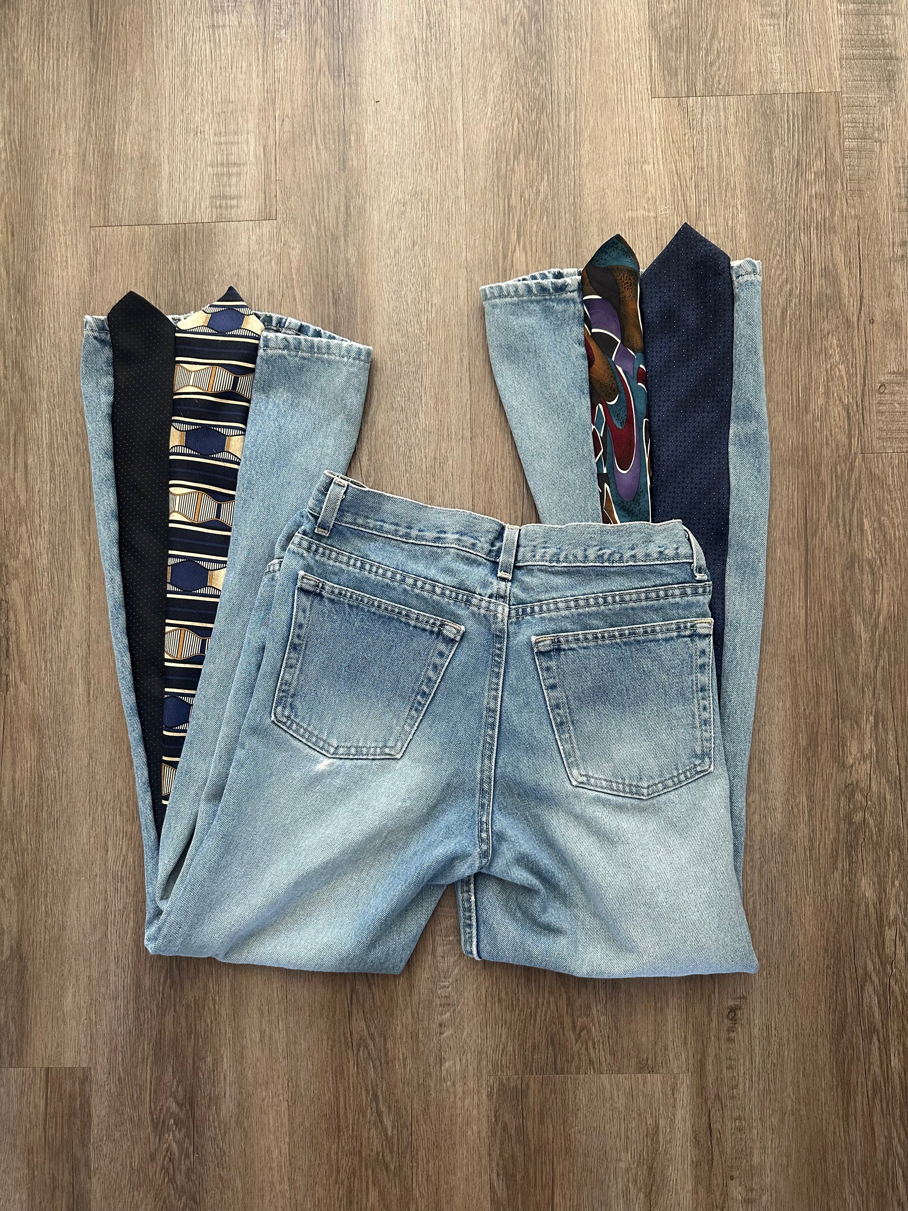 Upcycled Necktie Jeans