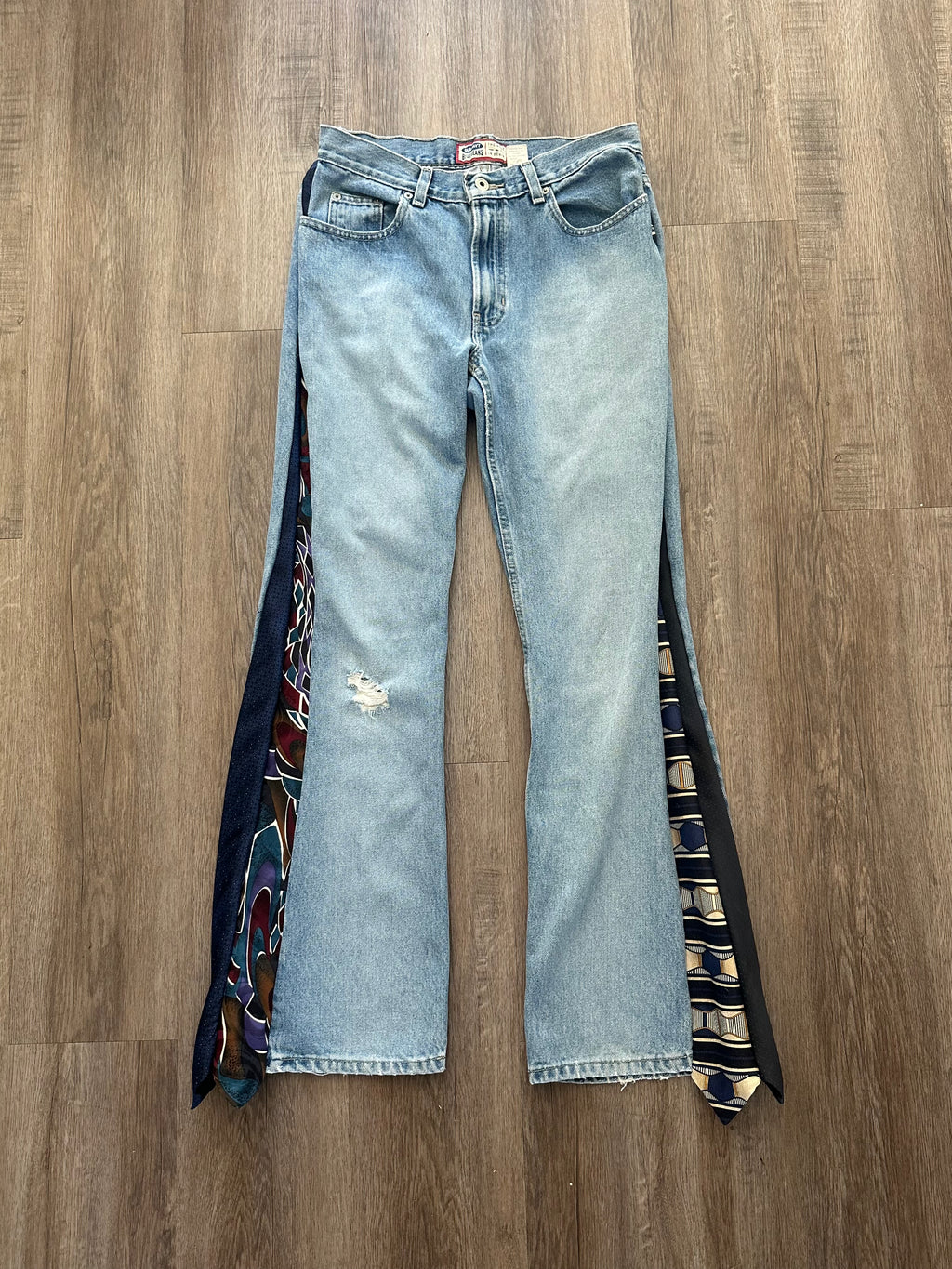 Upcycled Necktie Jeans