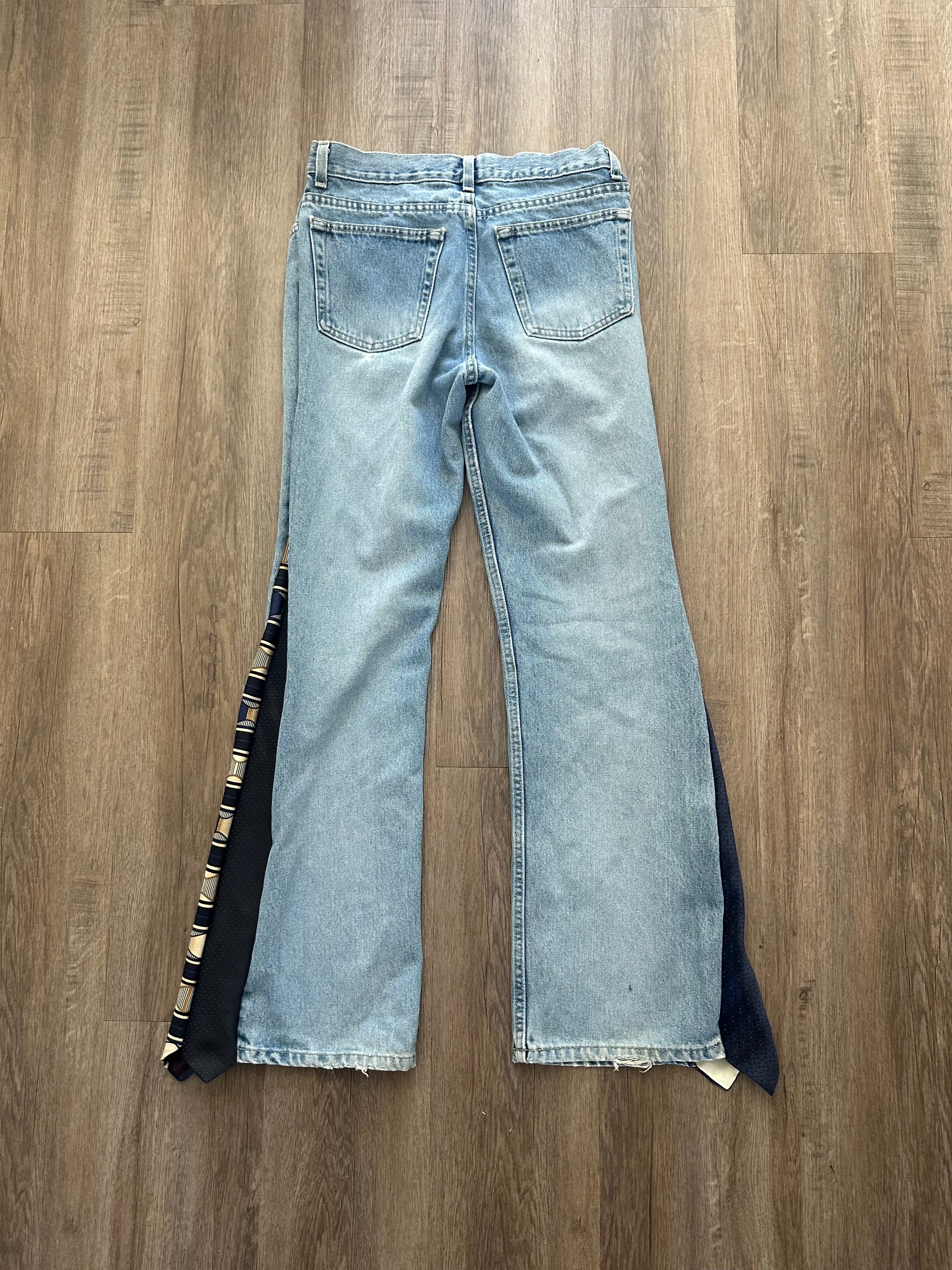 Upcycled Necktie Jeans
