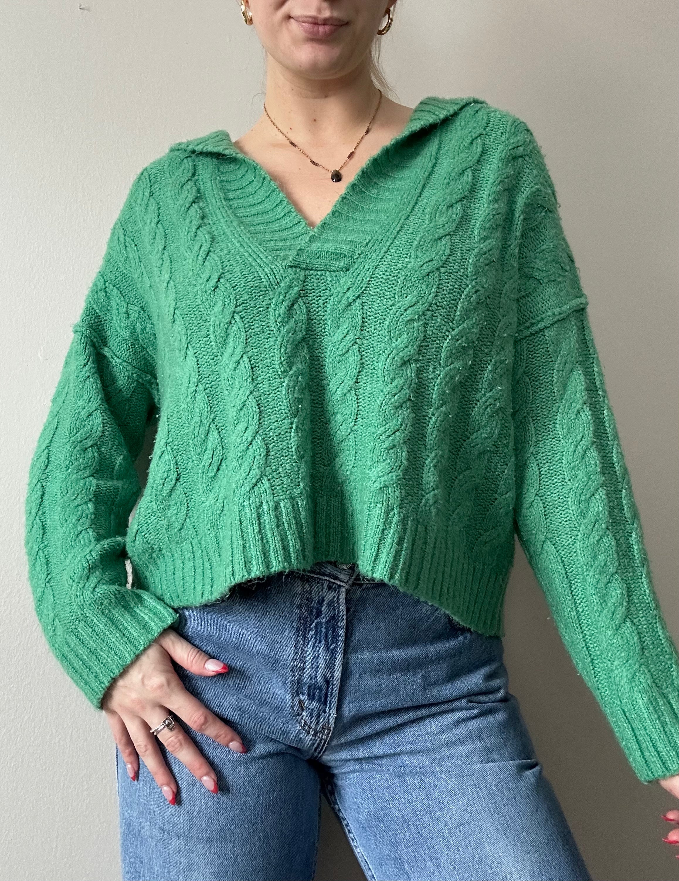 Cable Knit Hooded Sweater