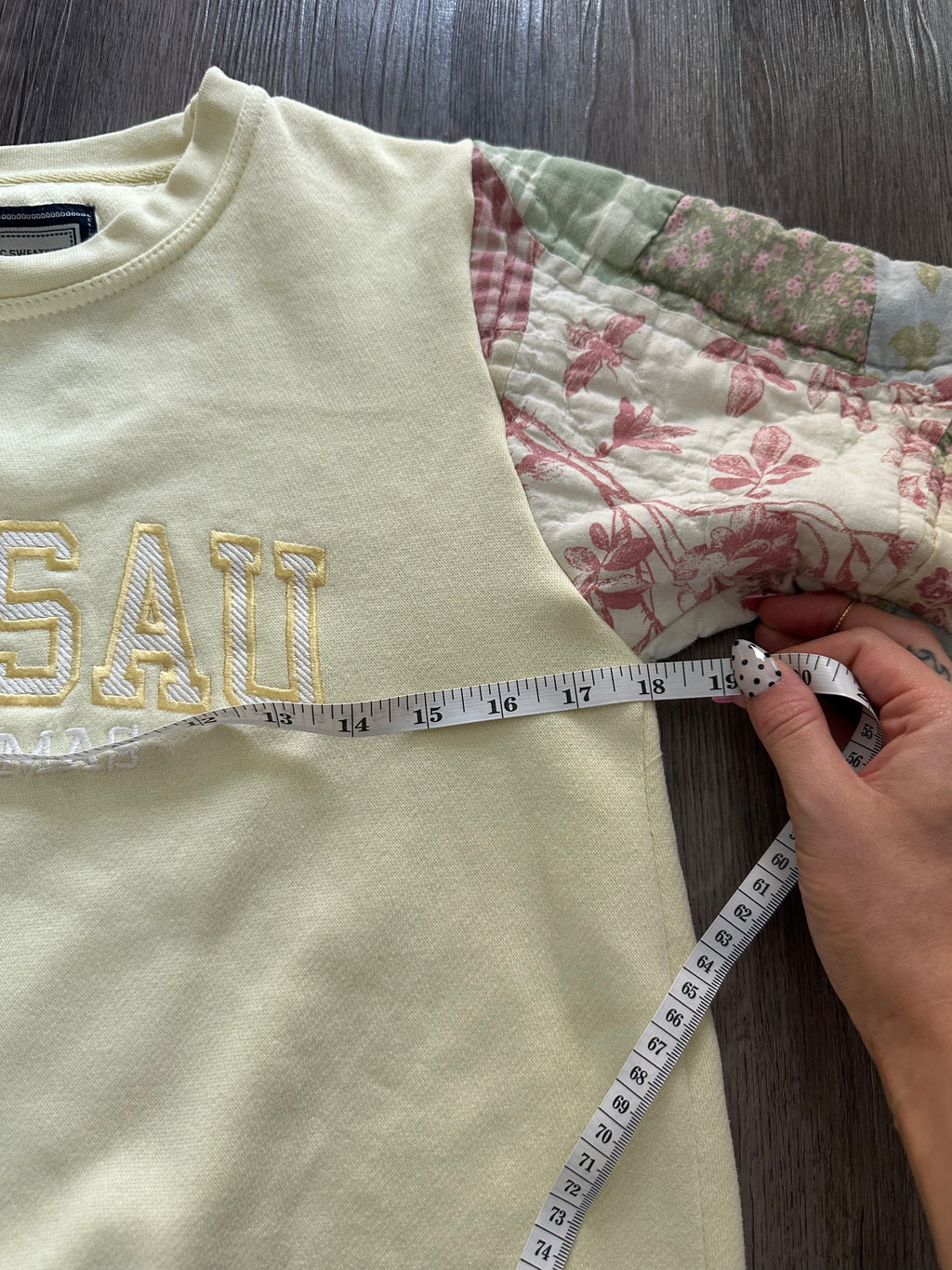 Quilted Sleeve Crewneck