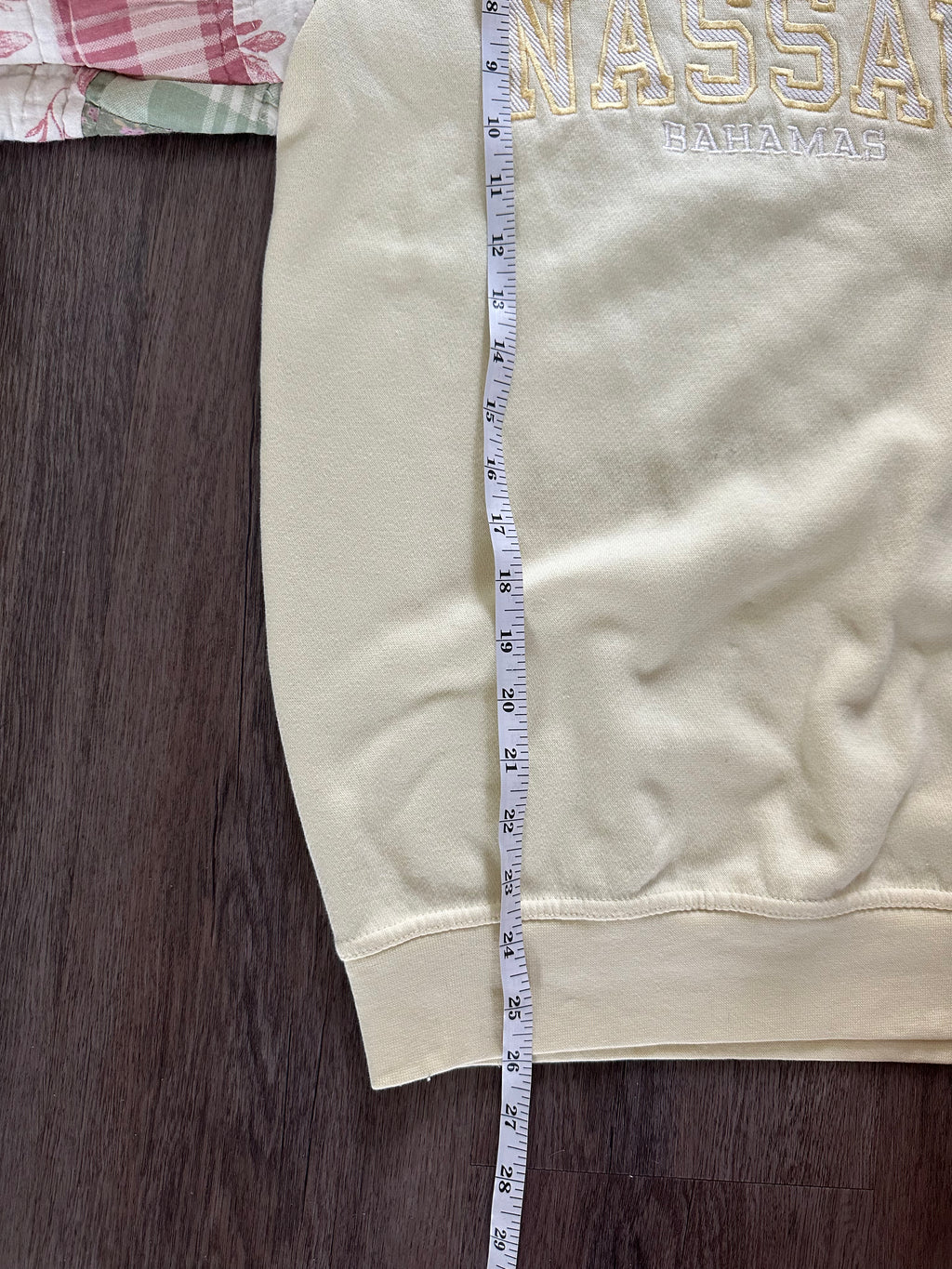 Quilted Sleeve Crewneck