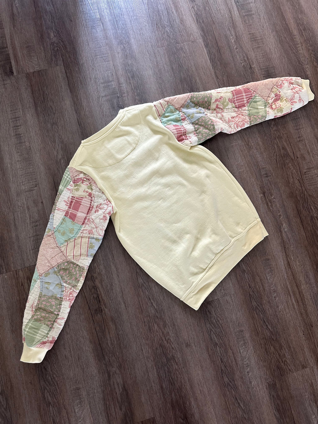 Quilted Sleeve Crewneck