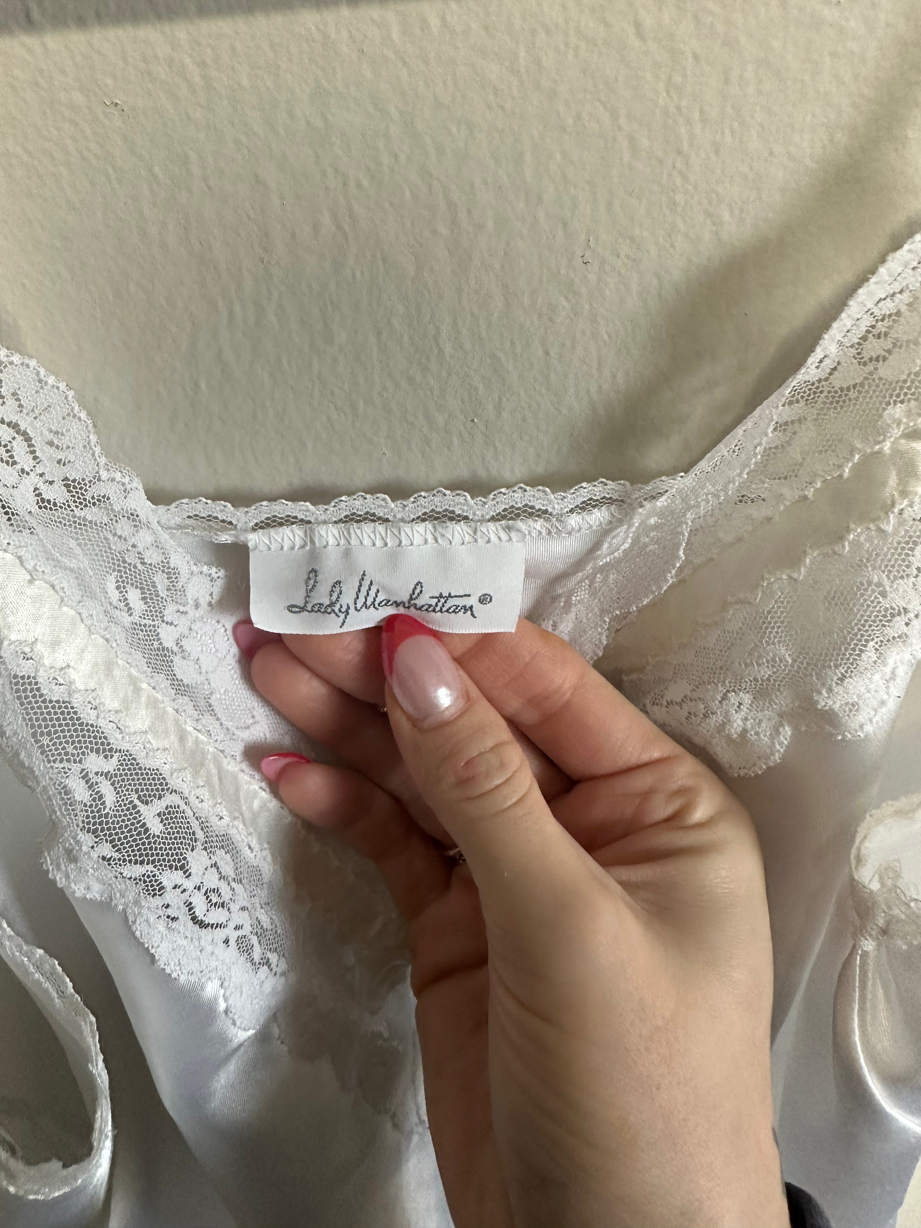 Lace Trim Slip Tank Top