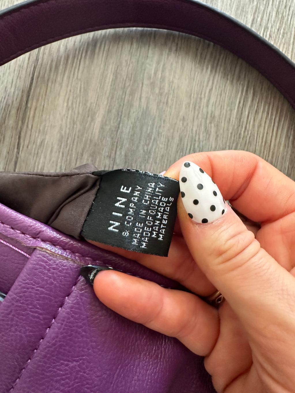 Purple Nine & Co Shoulder Bag