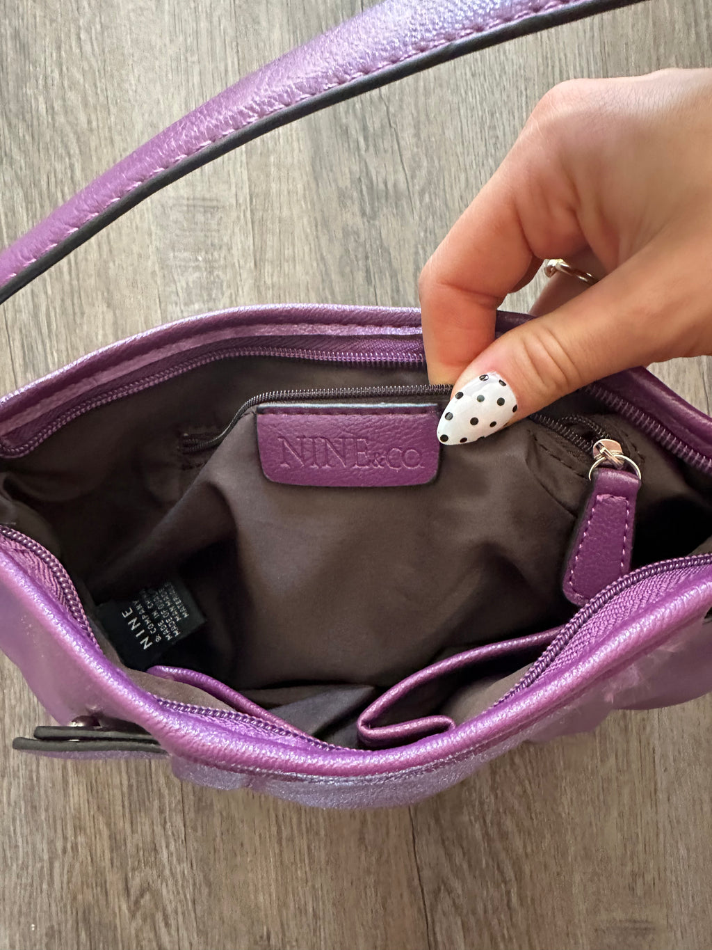Purple Nine & Co Shoulder Bag