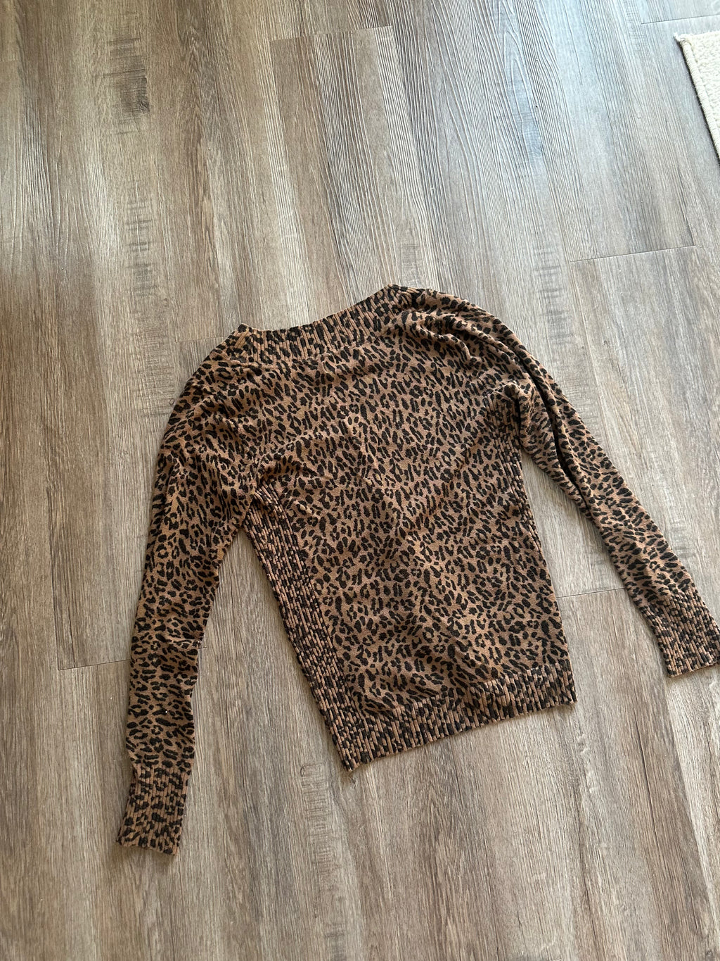 Cheetah Print V-Neck Sweater