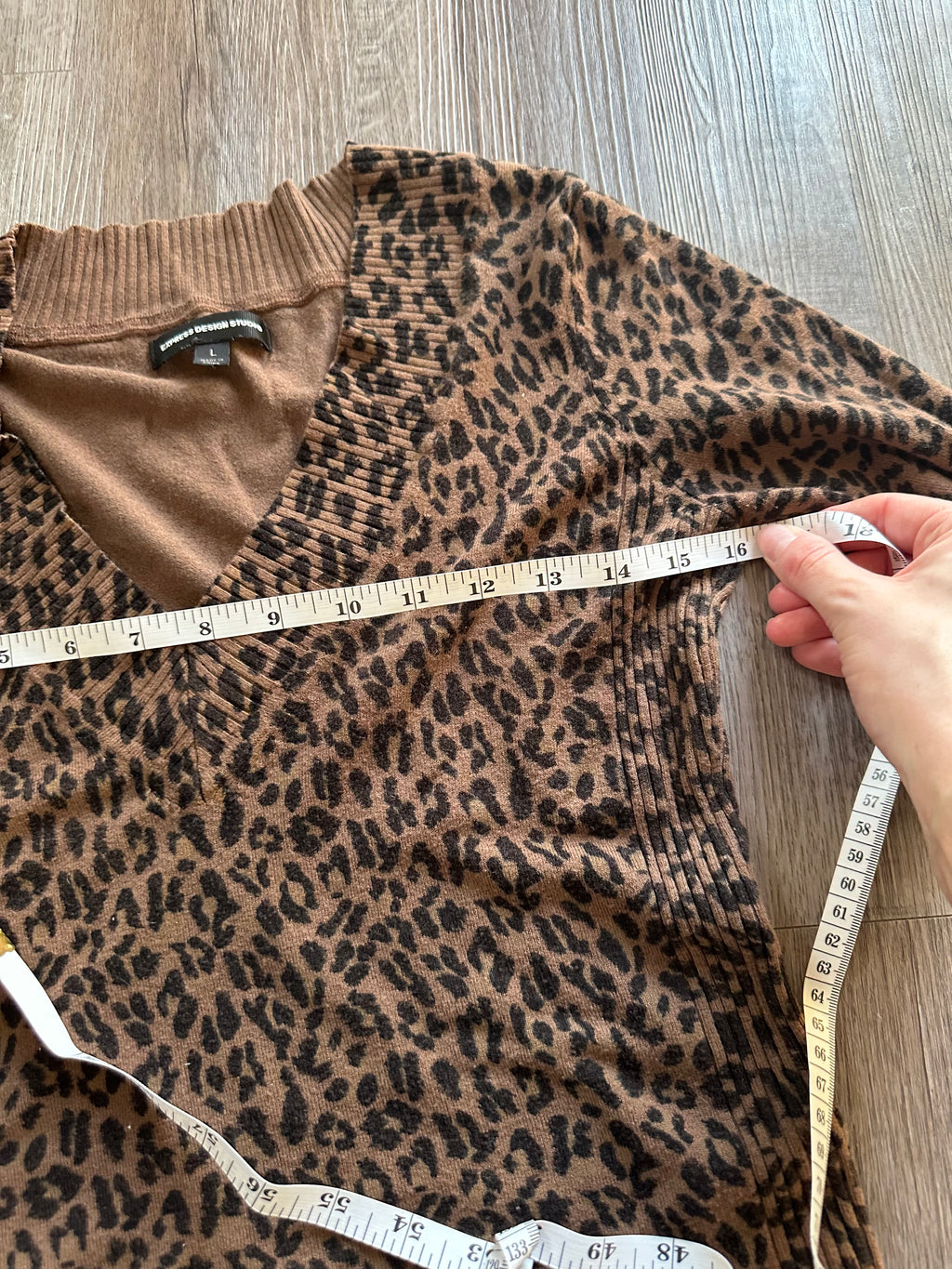 Cheetah Print V-Neck Sweater