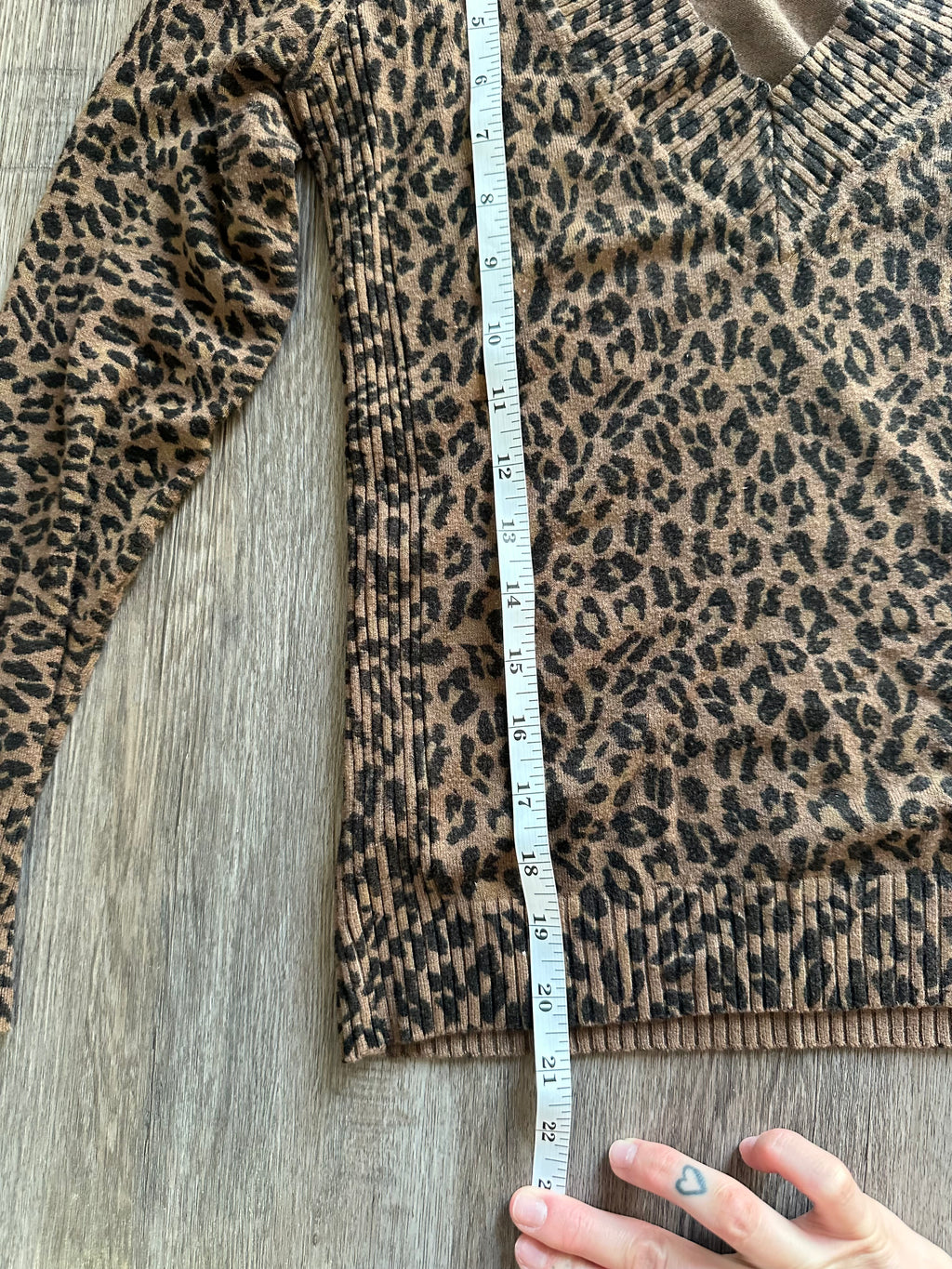 Cheetah Print V-Neck Sweater