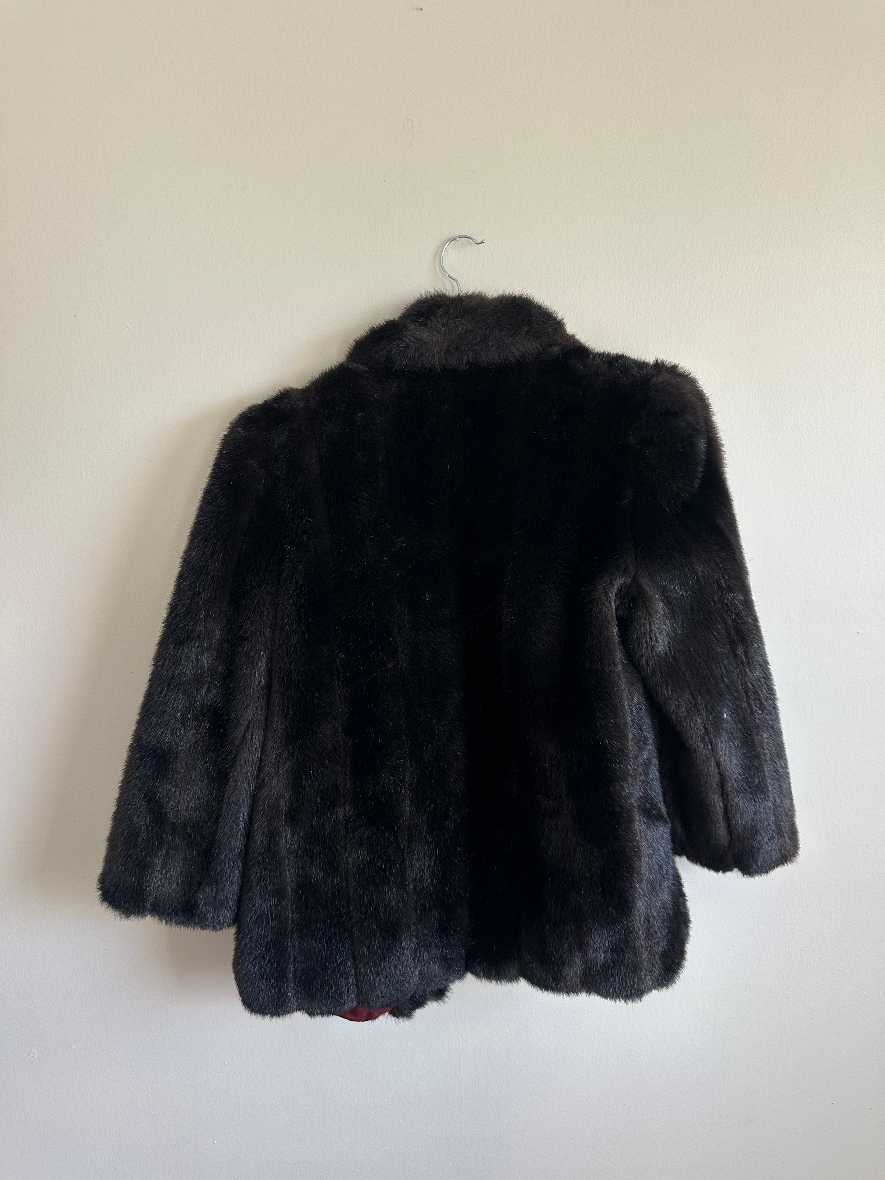 Black Faux Fur Coat