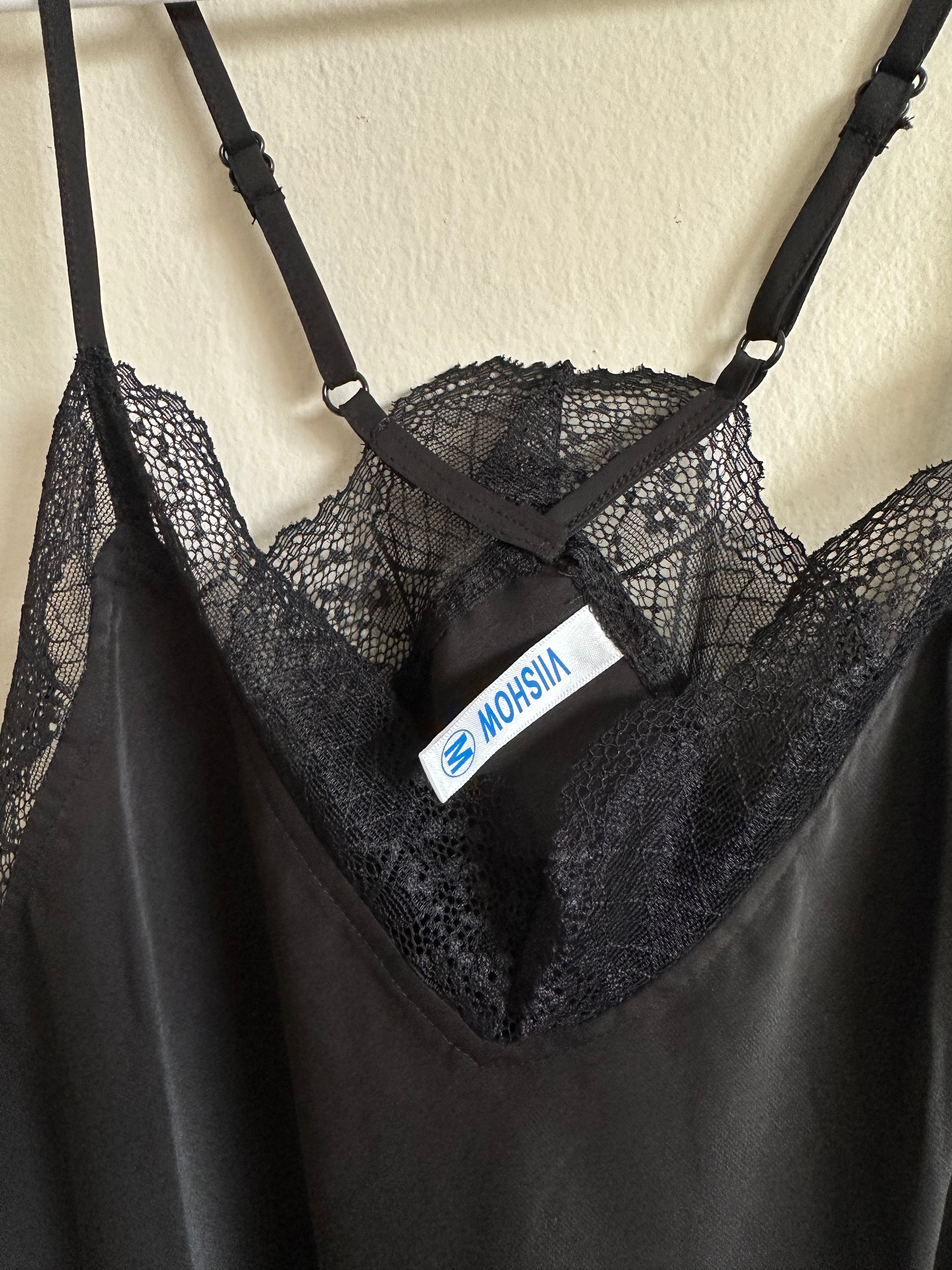 Black Lace Slip Dress